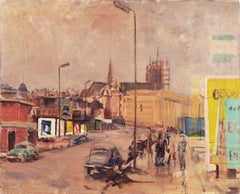 'View of Brussels from a Window', Modernist mid-century Cityscape