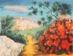 Vintage 'Chemin des Bastides, Aix-en-Provence', Côte d'Azur, French Post-Impressionist