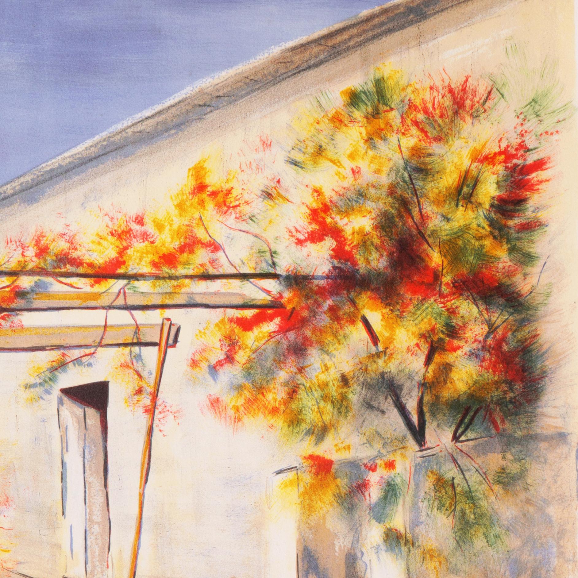 'Provençale Courtyard', Academie Julian, Paris, Post-Impressionist, Benezit 2