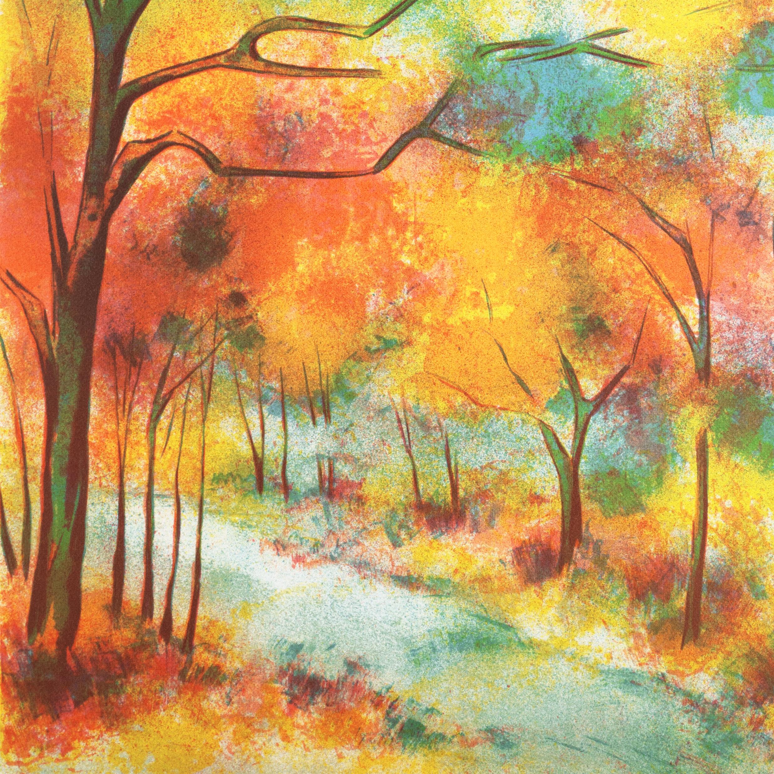  'Autumn Colors', French Post-Impressionist Landscape, Academie Julian, Paris For Sale 3