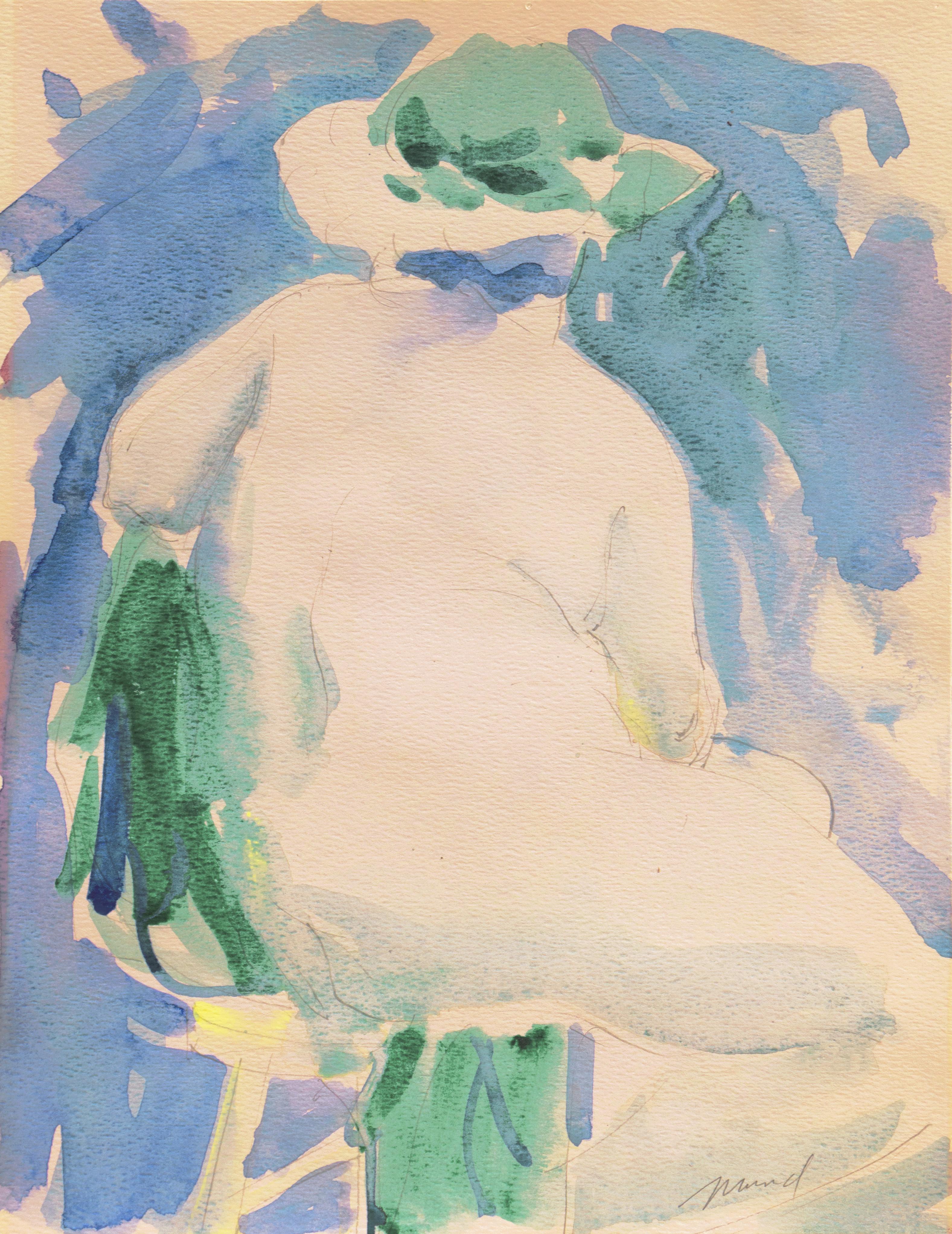 Marvin Mund Nude – „Akt mit grünem Hut“, impressionistische Figur, San Francisco, Ehrenlegion