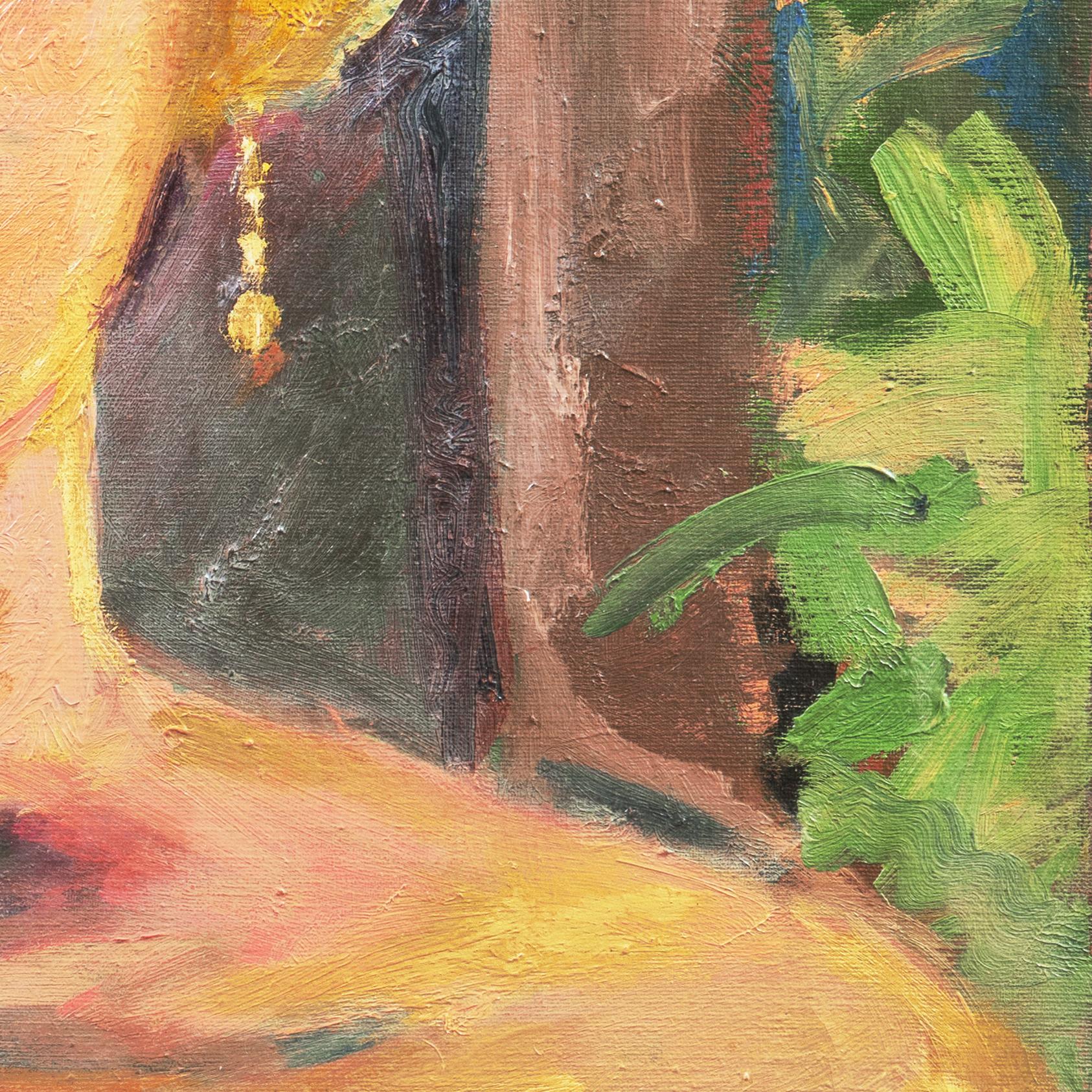 'Study of a Woman', Post-Impressionist oil Figural 1
