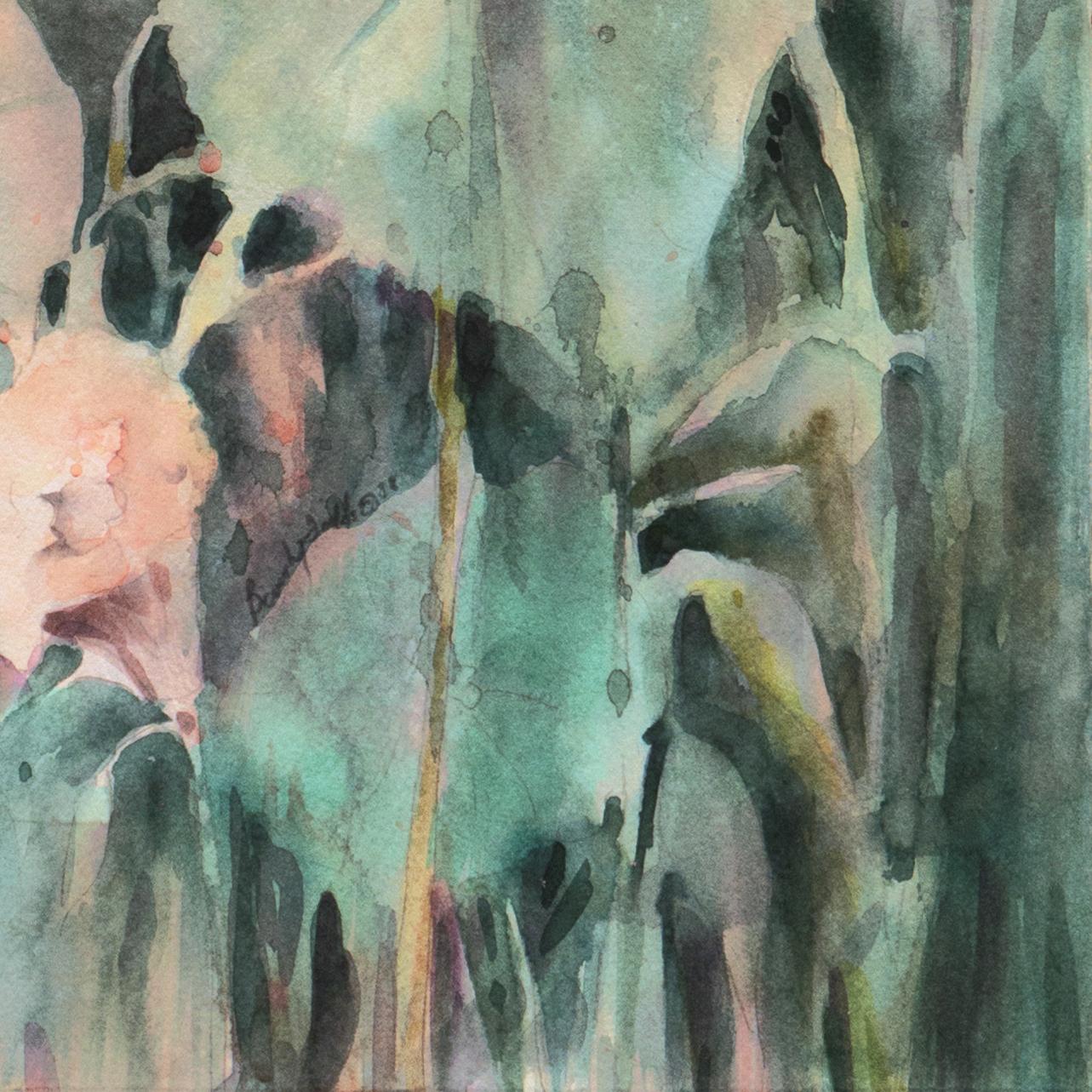 „Wasserlilien“, California Watercolor Society, SWA, Künstlerin als Frau, Zoltan Szabo – Art von Beverly Fields