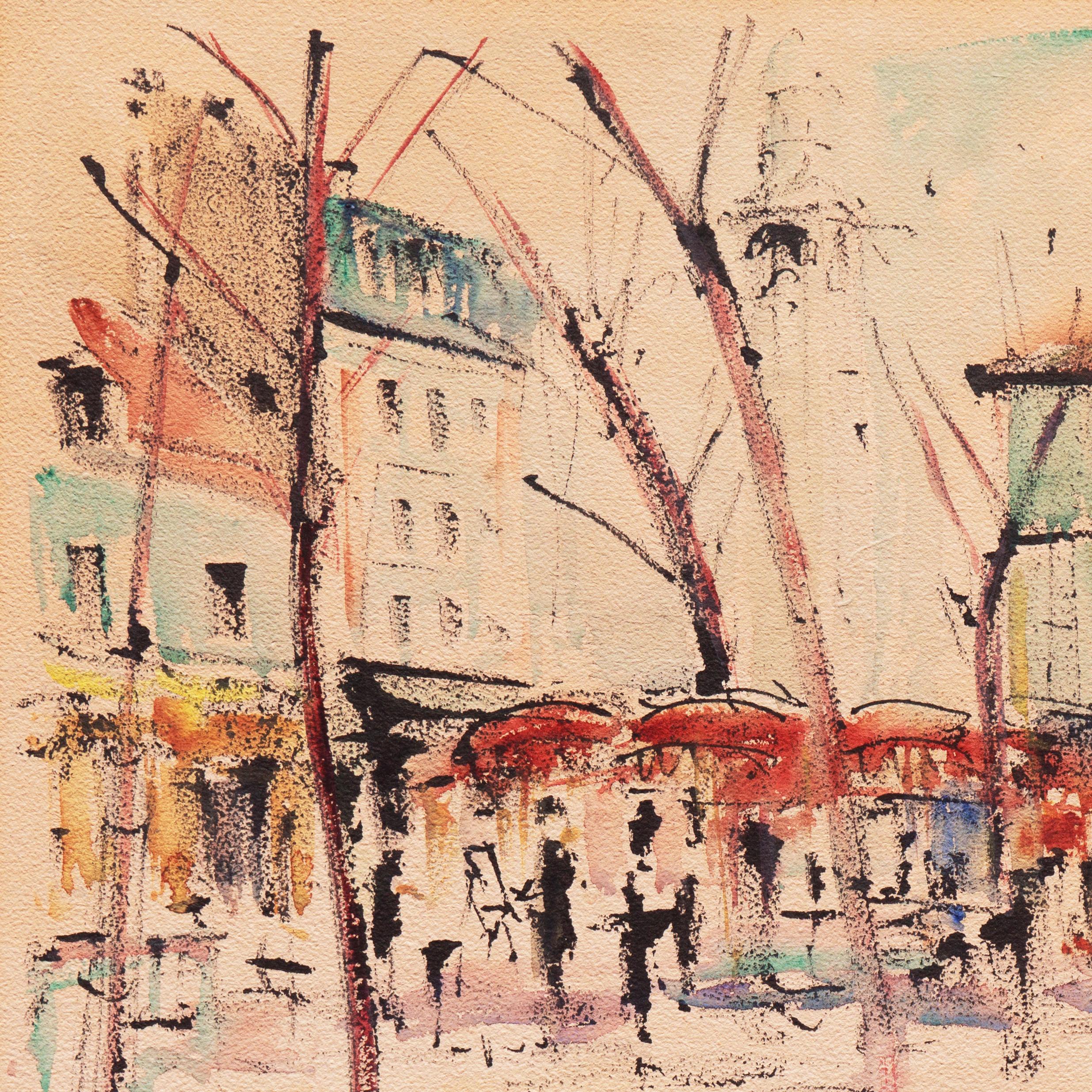 'Impressionist View of Montmartre with Sacré-Cœur', Mid-century Paris 1