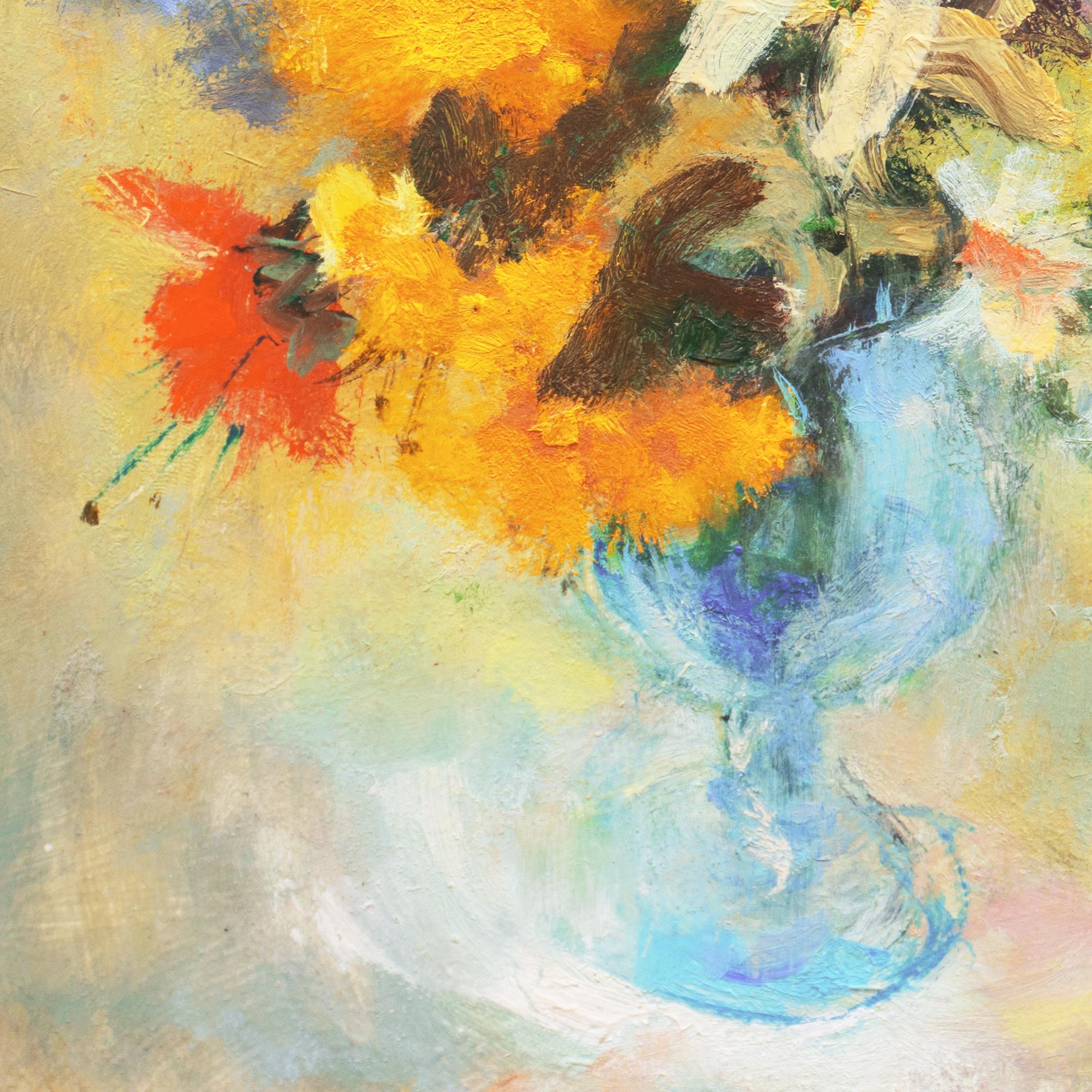'Bouquet di fiori selvatici', natura morta floreale post-impressionista in vendita 2