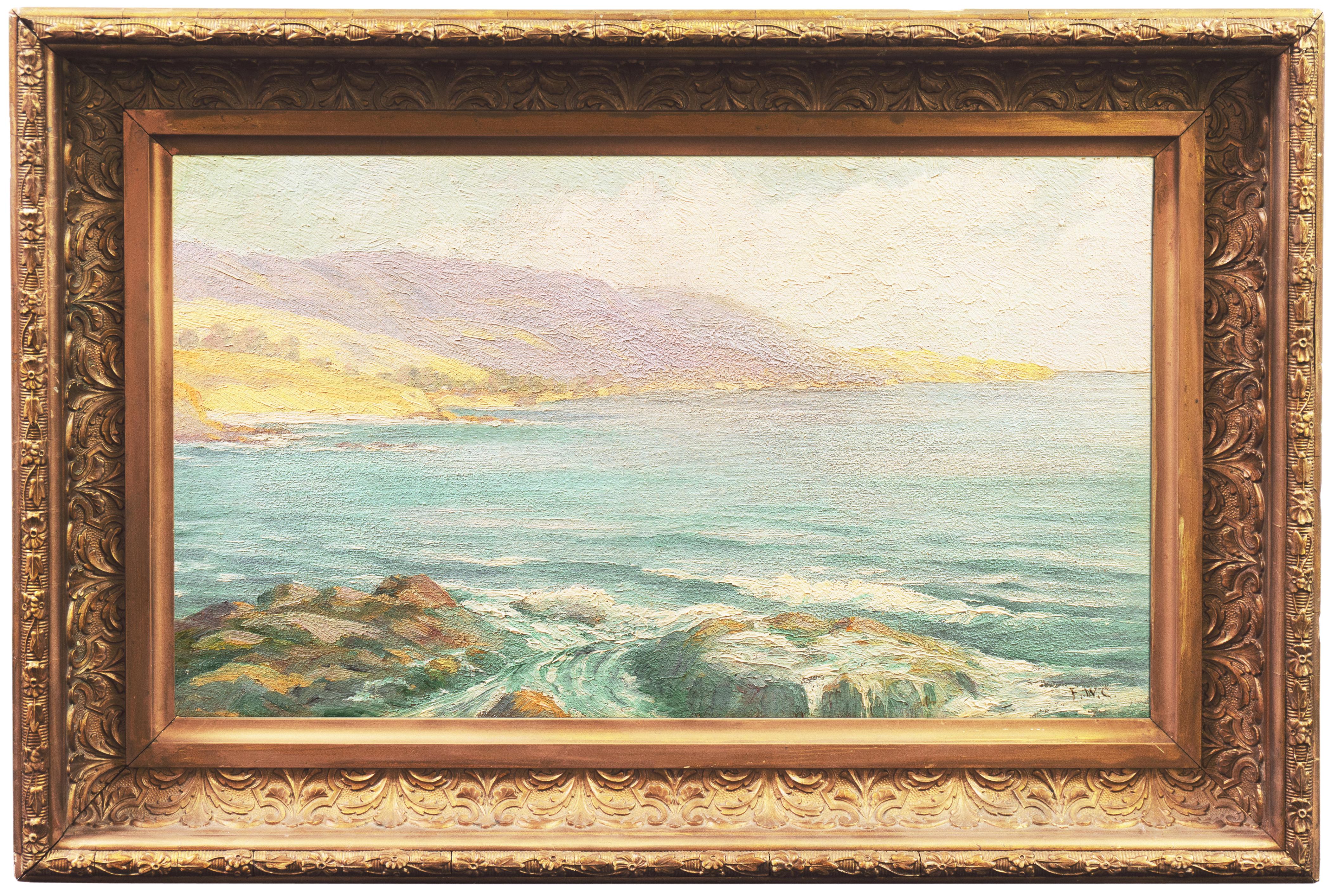 Frank William Cuprien Landscape Painting -  'California Headlands with a View of the Pacific', SFAA, Laguna Beach, ASL NYC