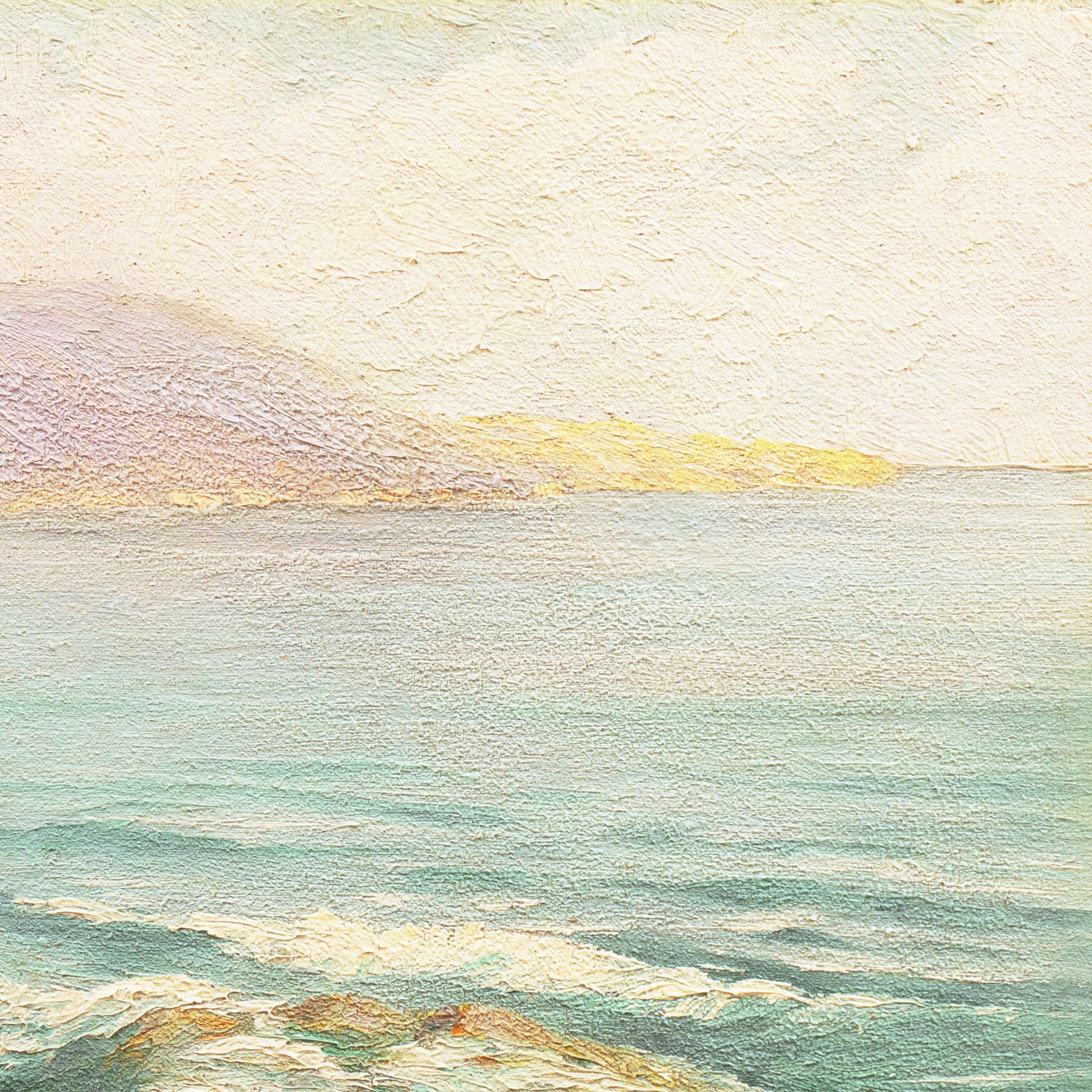  'California Headlands with a View of the Pacific', SFAA, Laguna Beach, ASL NYC - American Impressionist Painting by Frank William Cuprien