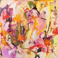 Large American Action Abstract by California Bay Area Woman Artist