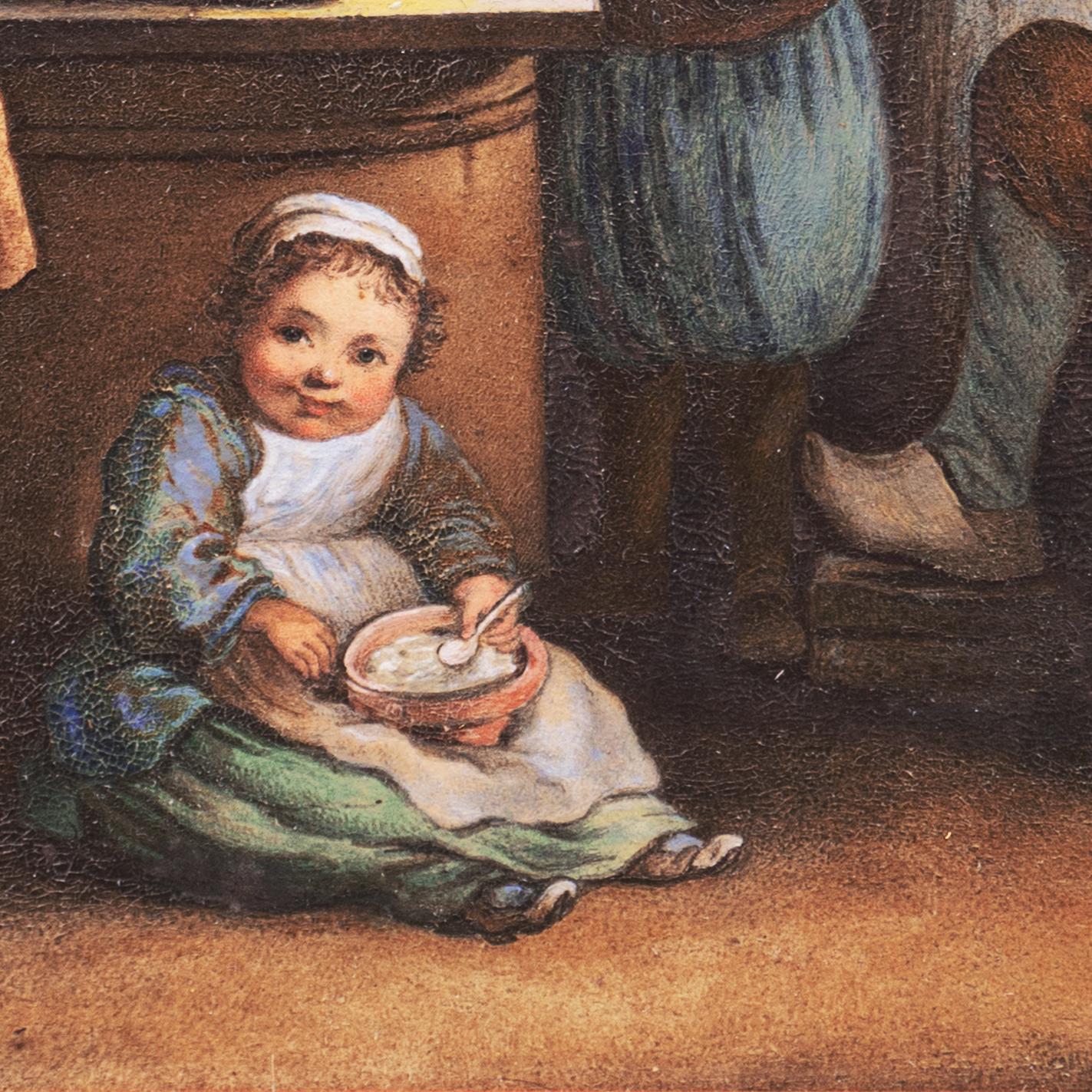 „In the Kitchen“, flämisches Genregemälde des 19. Jahrhunderts  im Angebot 4