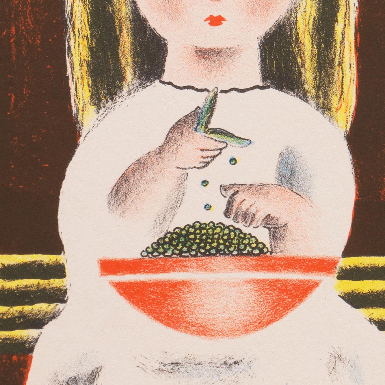 'Judy & Jessica', litografia Art Deco, artista donna, Salon d'Automne, Parigi, AIC in vendita 2