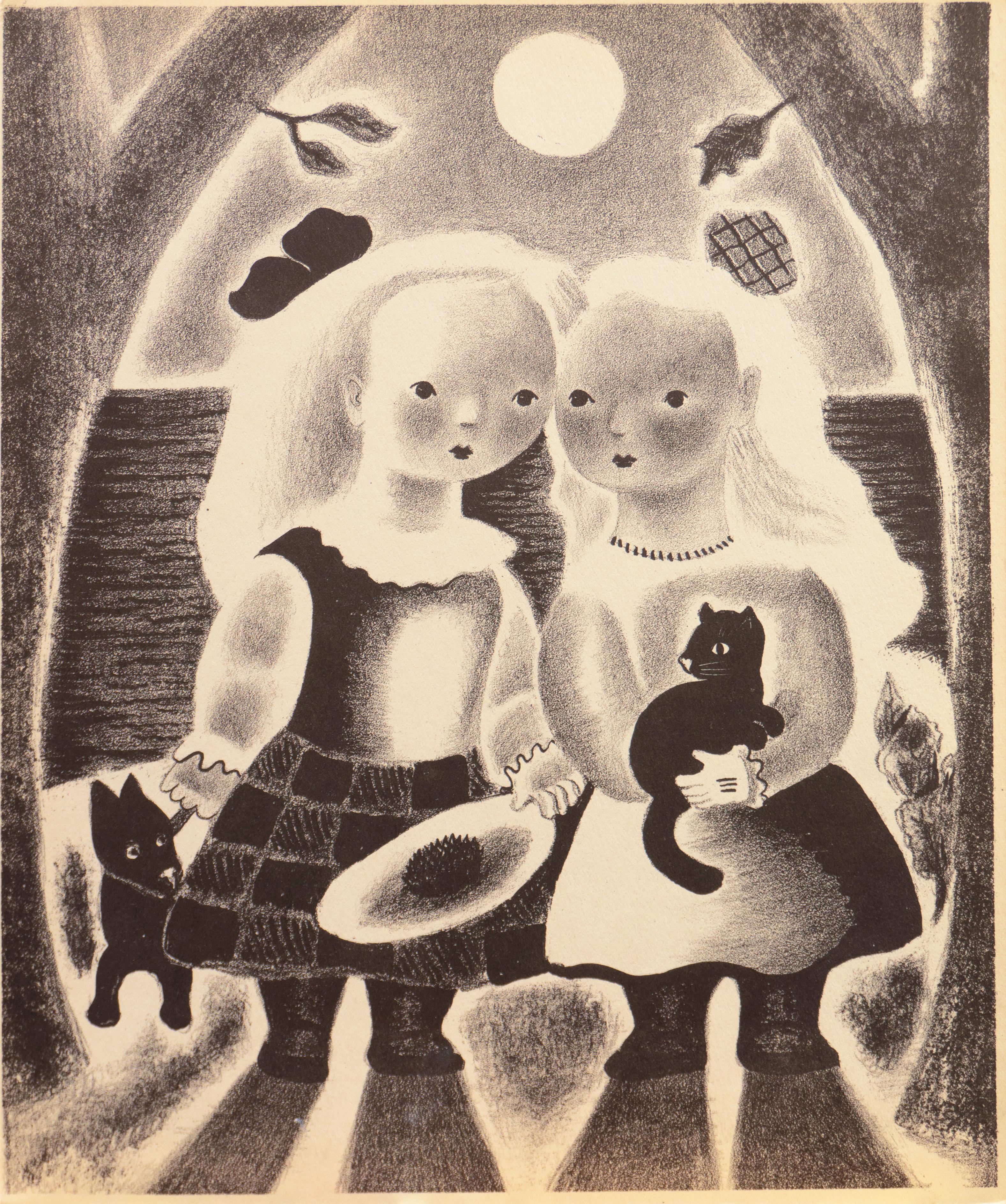 'Peggy and Dot', Chicago Academy of Fine Arts, Art Students League, Smithsonian - Print by Nura Ulreich