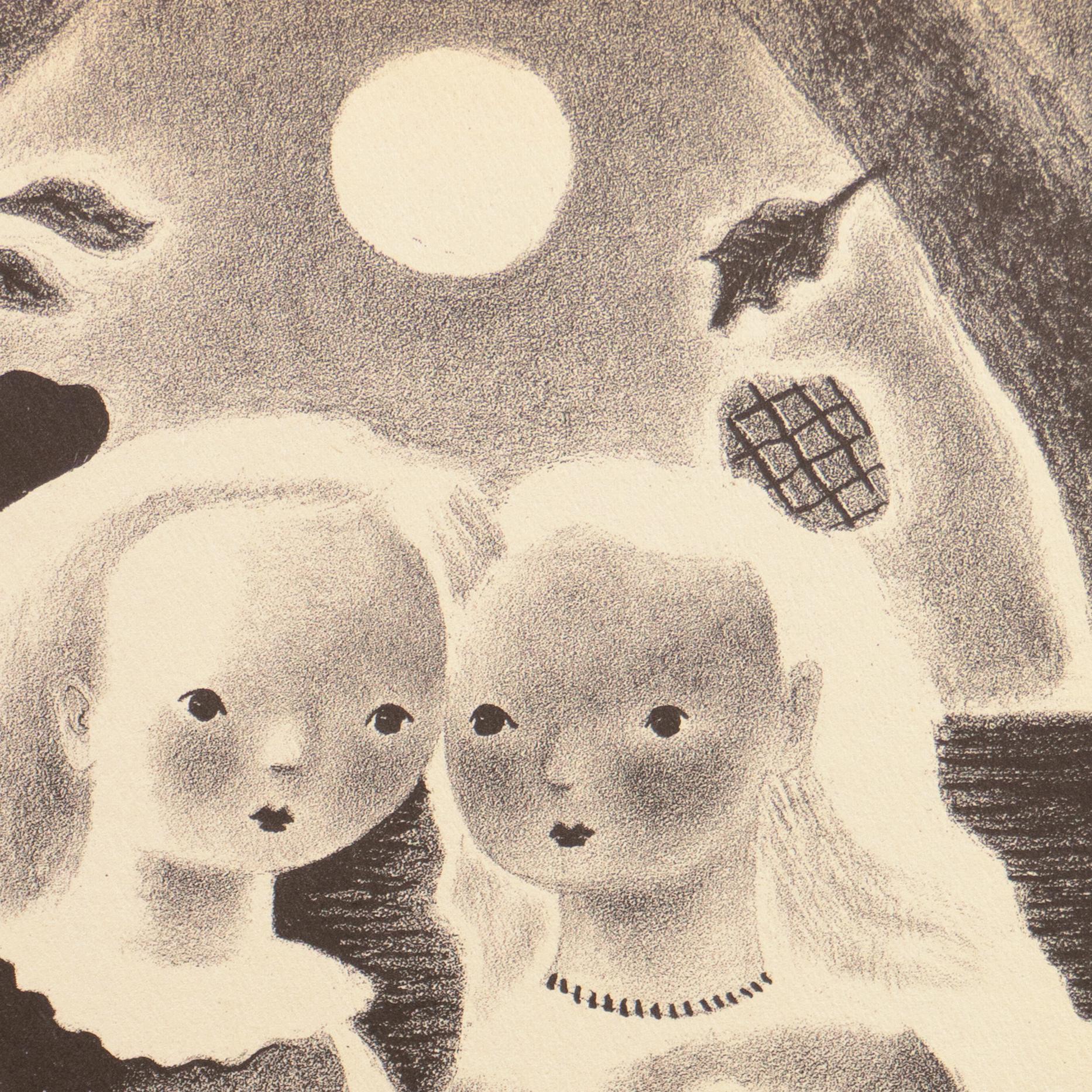 'Peggy and Dot', Chicago Academy of Fine Arts, Art Students League, Smithsonian - Art Deco Print by Nura Ulreich