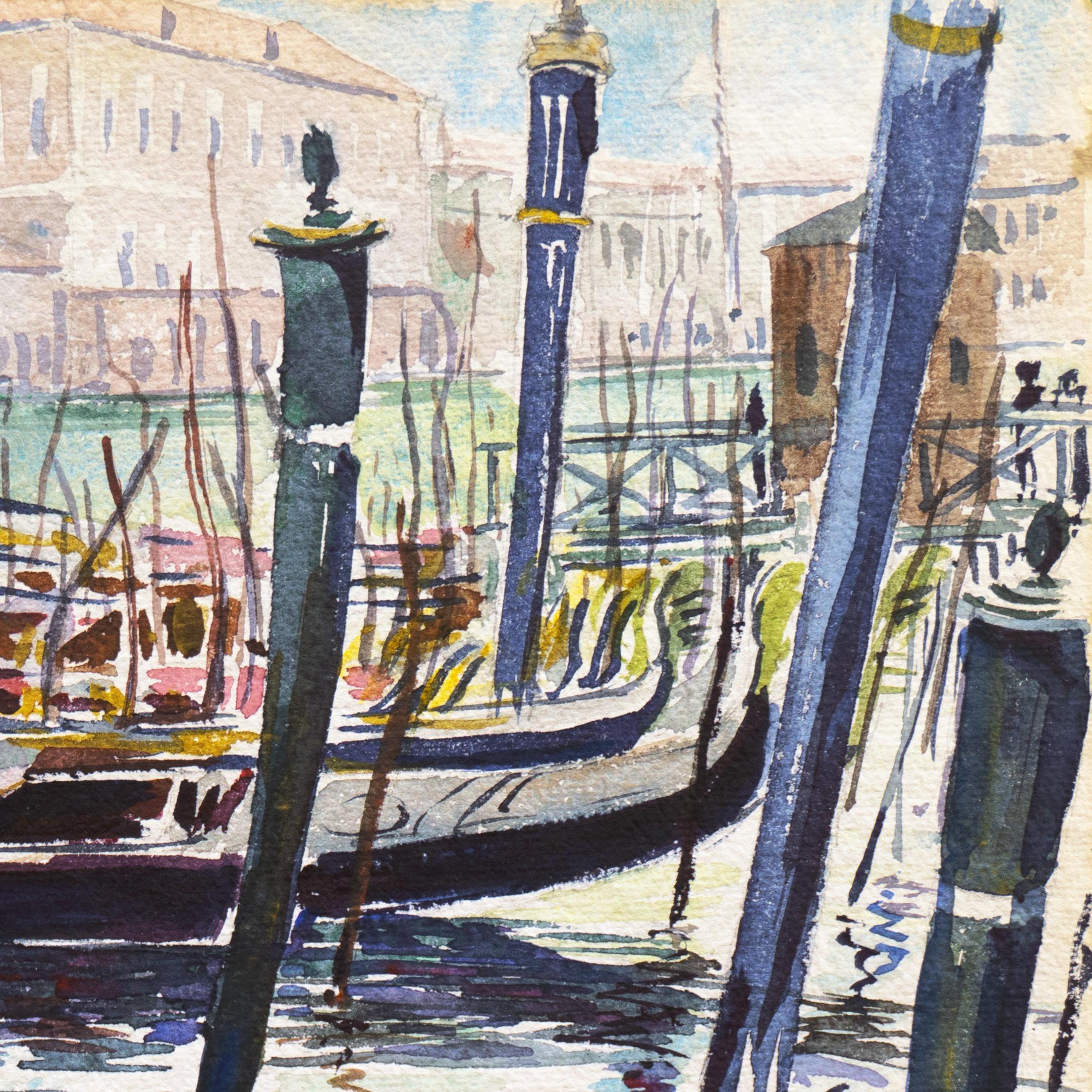 'View of Venice', NWS, PAFA, Art Institute Chicago, Ohio University - Gray Landscape Art by Ralph Fanning