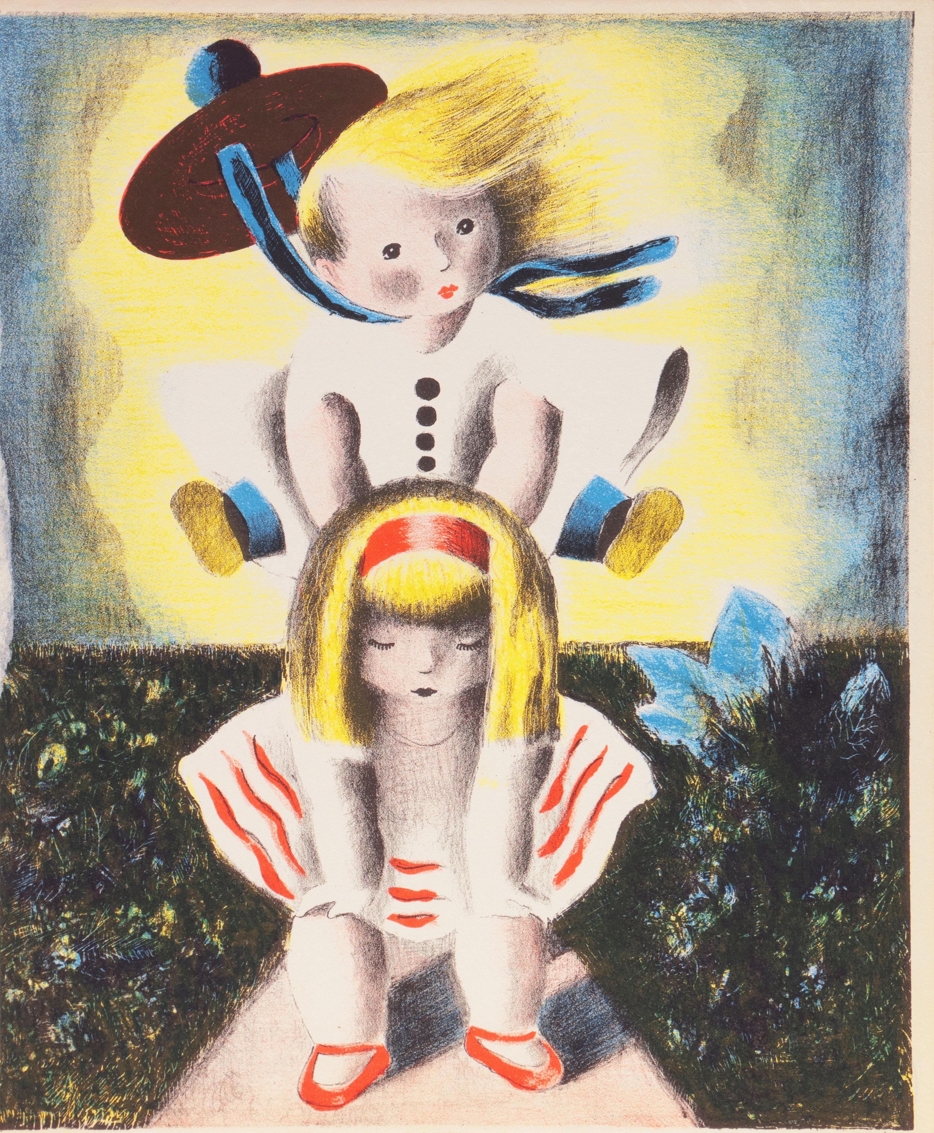'Greta & Grace', Leapfrog, Modernism, Woman Artist, Art Deco, Smithsonian, Paris - Print by Nura Ulreich