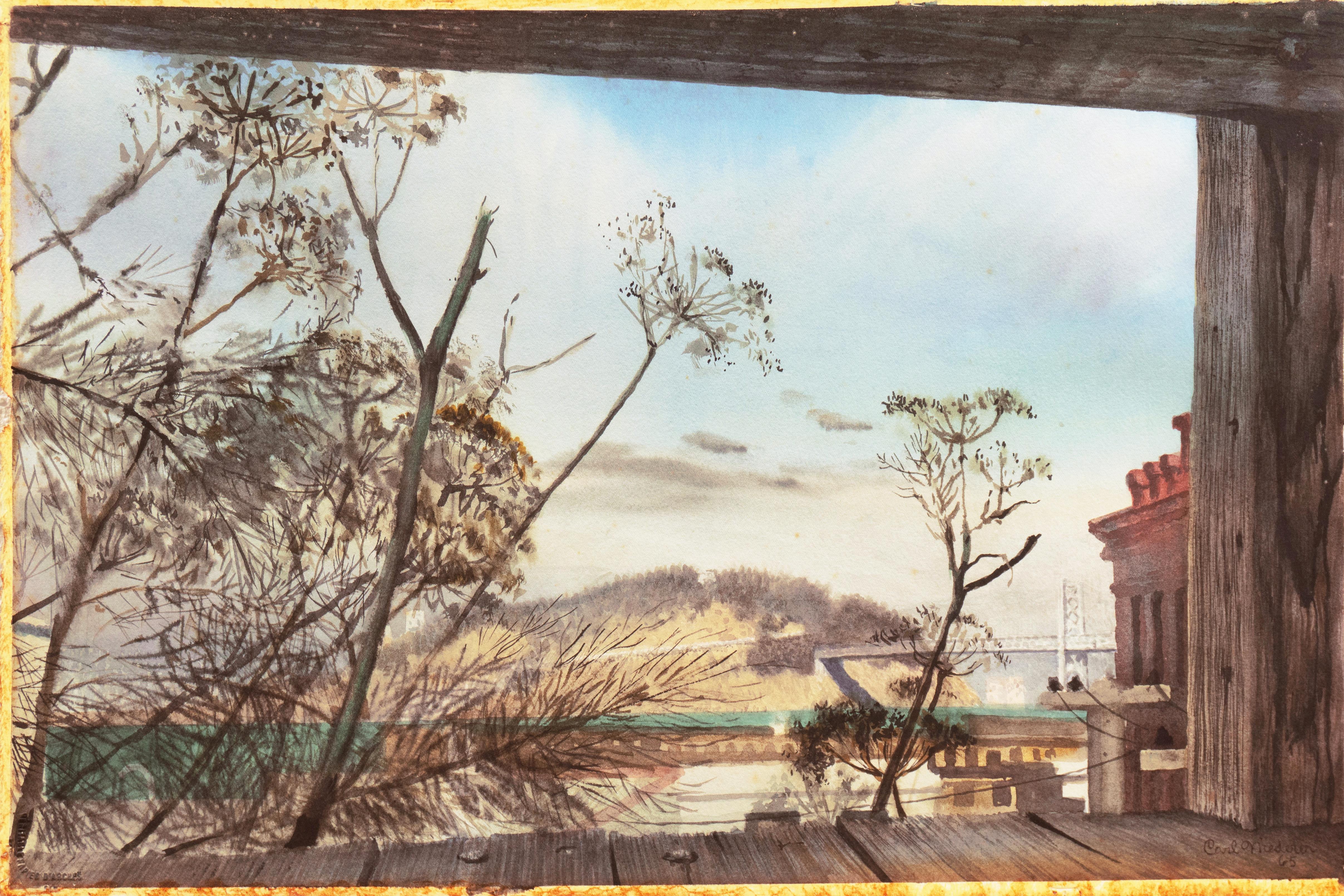 « Yuerba Buena from Telegraph Hill », San Francisco, Bay Bridge, Californie en vente 3