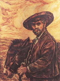 Portrait of a Man leading a Donkey