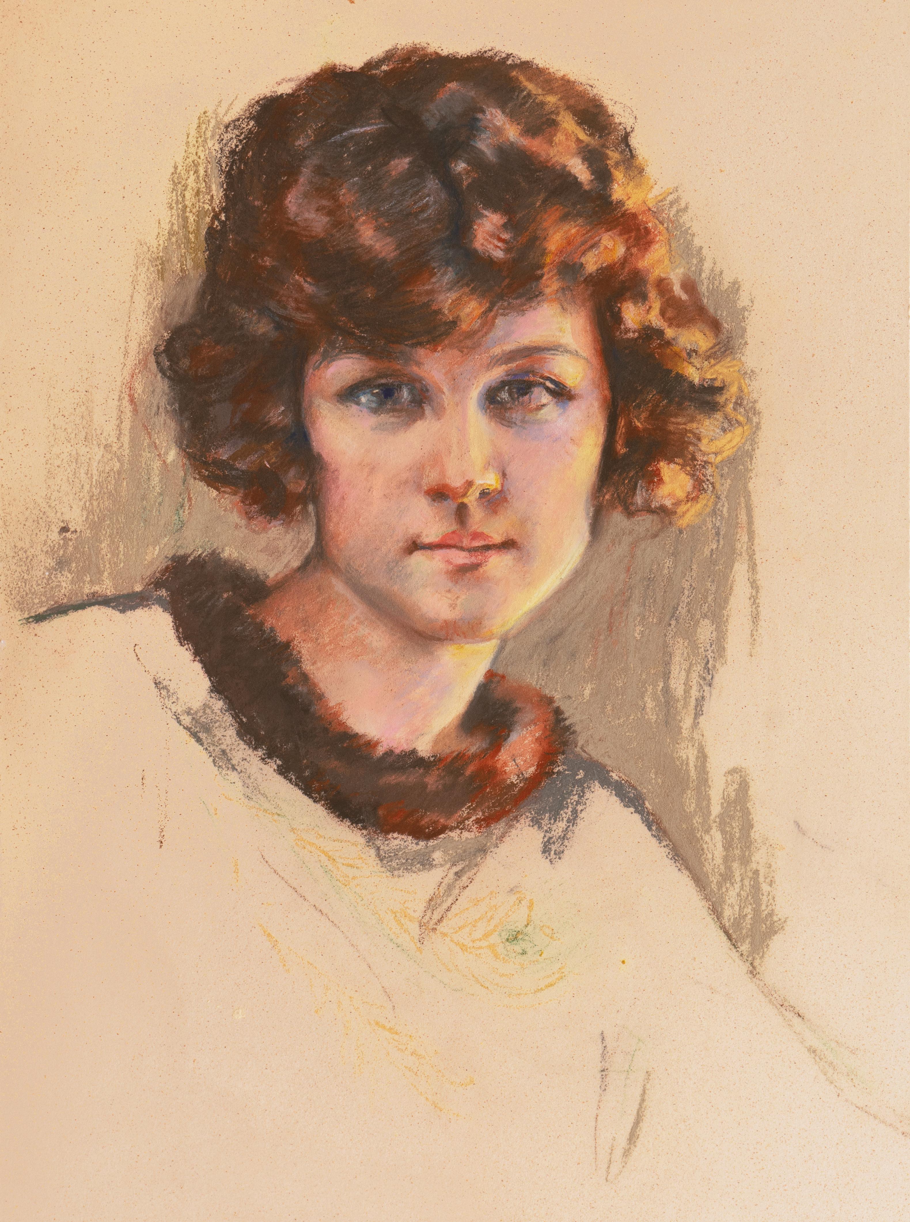 George Wilbur Colby Portrait - 'Vancouver Girl', Young Woman with Bobbed Copper Hair, AIC, Paris, New York