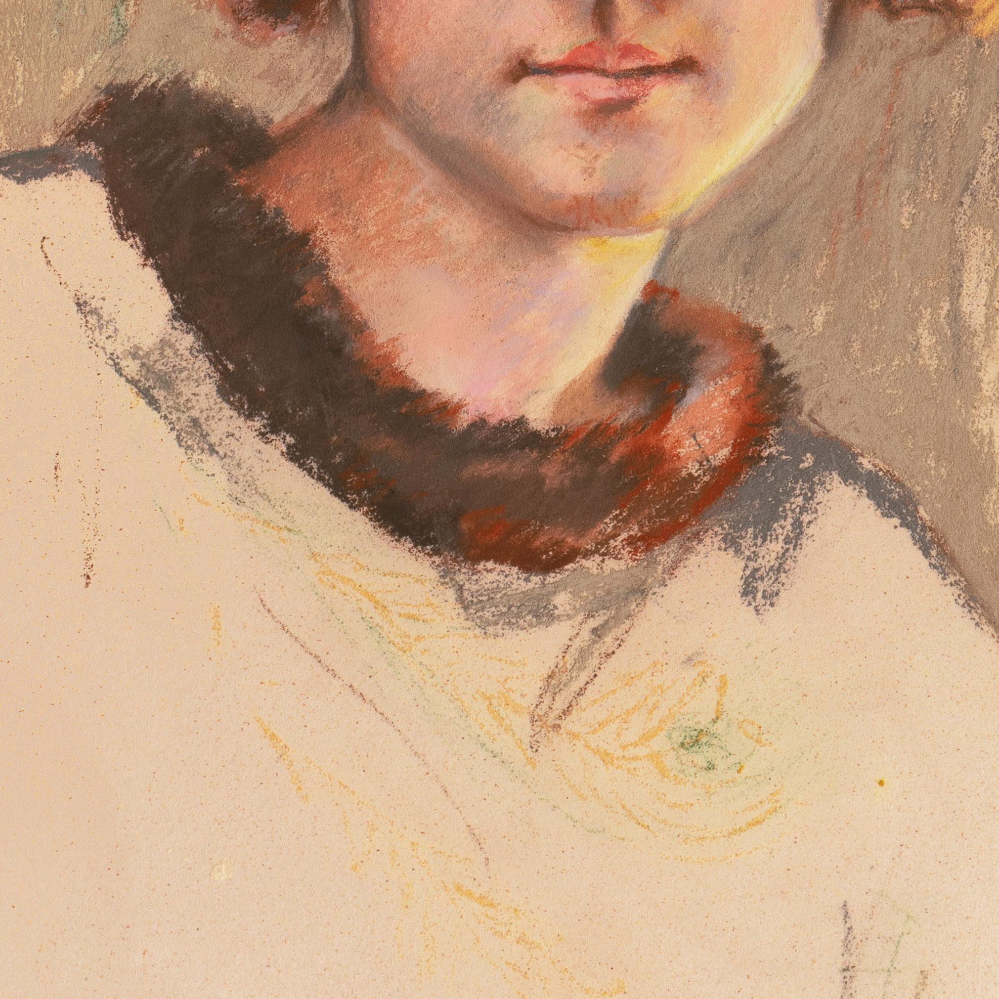 „Vancouver Girl“, junge Frau mit gebürstetem Kupferhaar, AIC, Paris, New York (Impressionismus), Art, von George Wilbur Colby