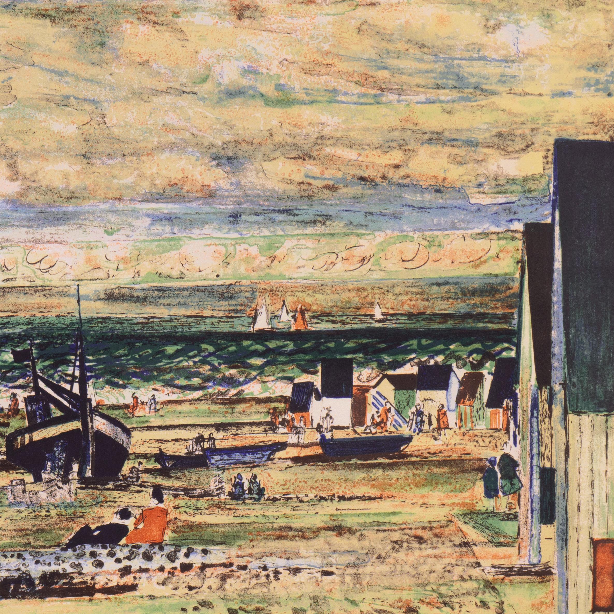 'Fishing Boats on the Atlantic Coast', School of Paris, Post Impressionism For Sale 1