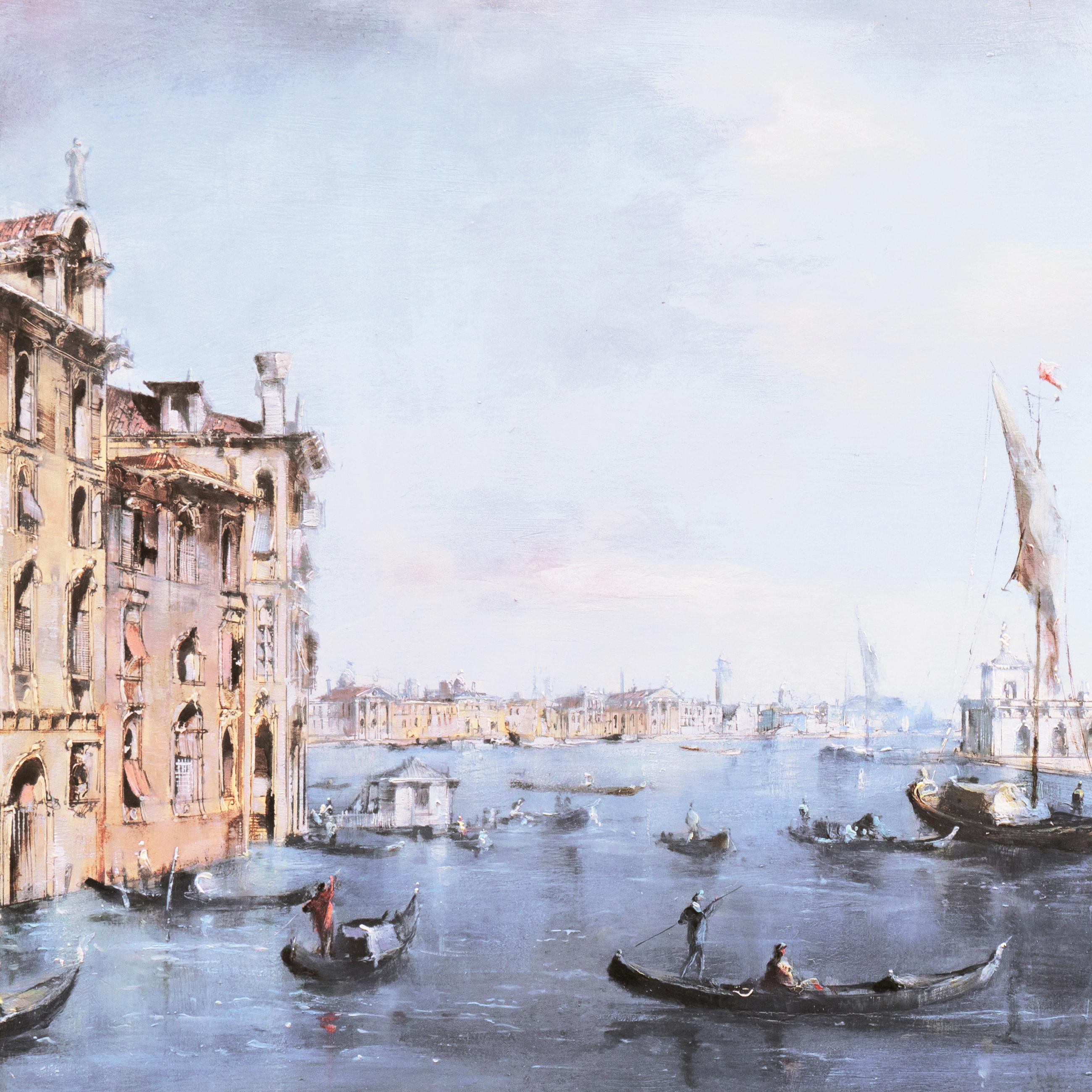 Venedig, Santa Maria della Salute vom Cannaregio-Kanal'', großes venezianisches Ölgemälde im Angebot 5