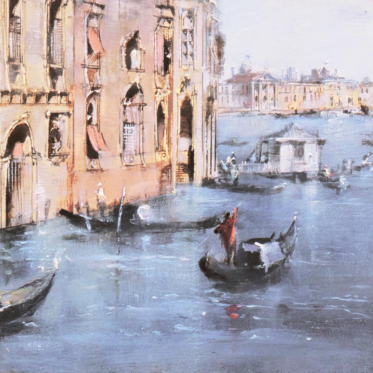 Venedig, Santa Maria della Salute vom Cannaregio-Kanal'', großes venezianisches Ölgemälde im Angebot 8