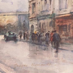 'Paris in the Rain', Impressionist View with the Seine and the Pont Neuf