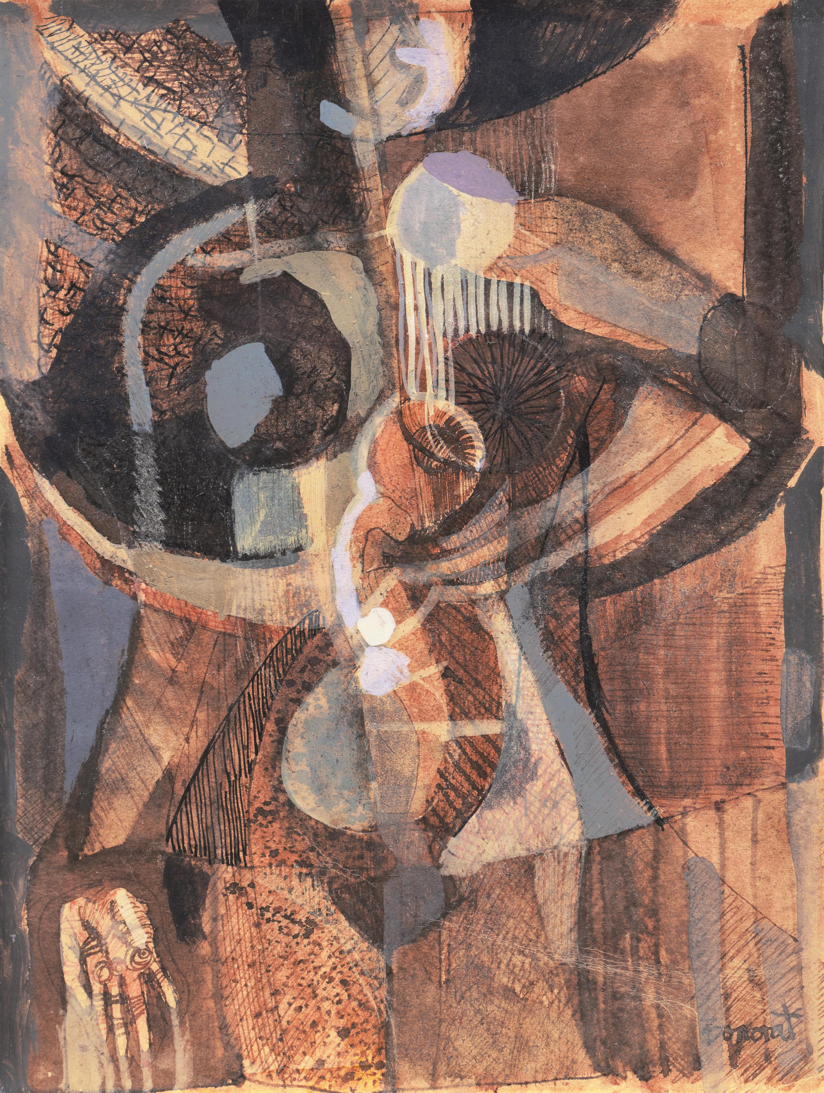 Baez Bonorat Abstract Drawing – „Abstrakte Figur“, Sydney, Museum für moderne Kunst in Sao Paulo, Brasilien