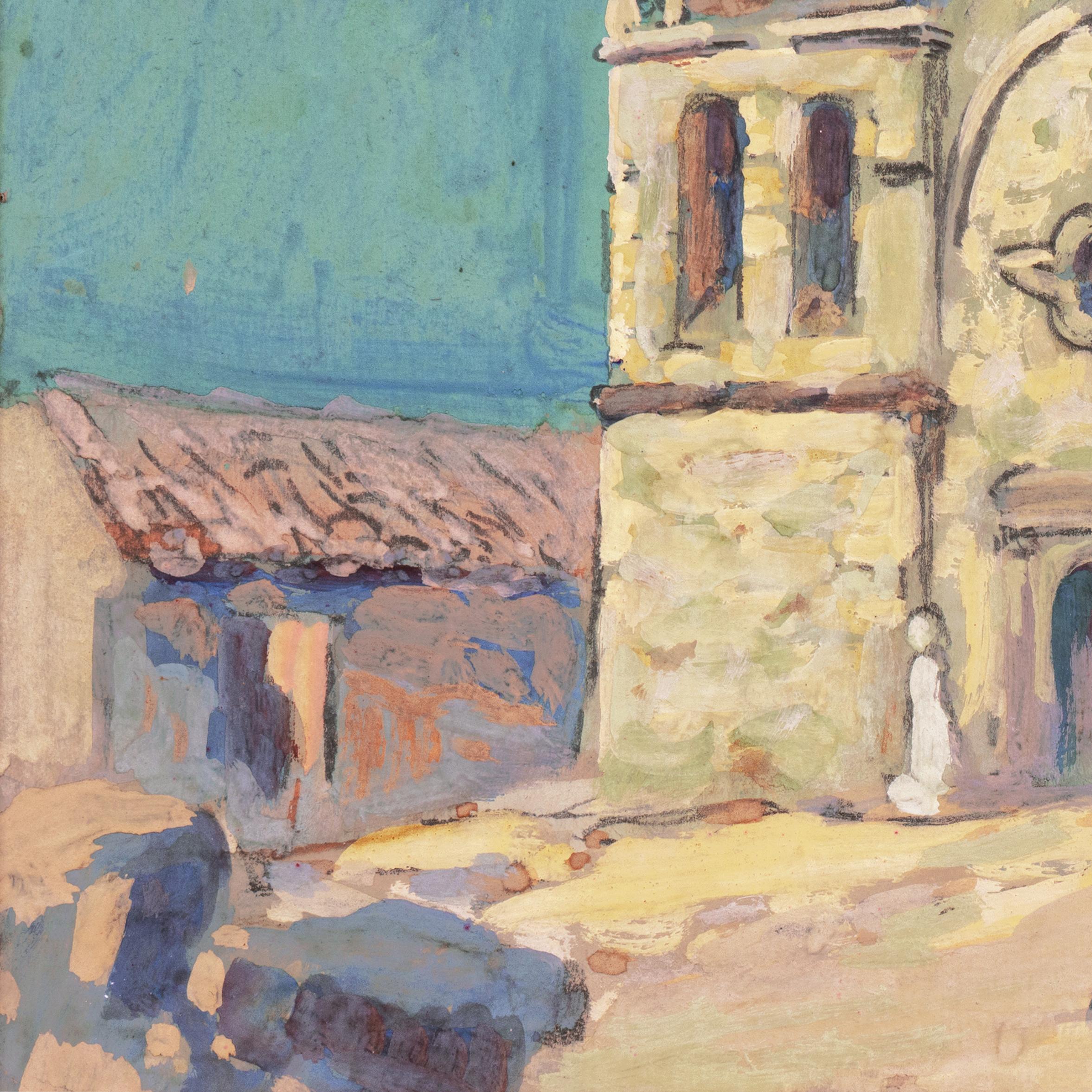 Carmel Mission, impressionnisme californien, femme artiste, New York School of Art en vente 3