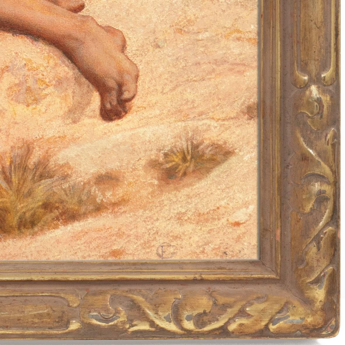 „A Young Goatherd“, Orientalismus, Ägypten, Algerien, Marokko, Königliche Akademie, Benezit (Beige), Figurative Art, von Frederick Goodall R.A.