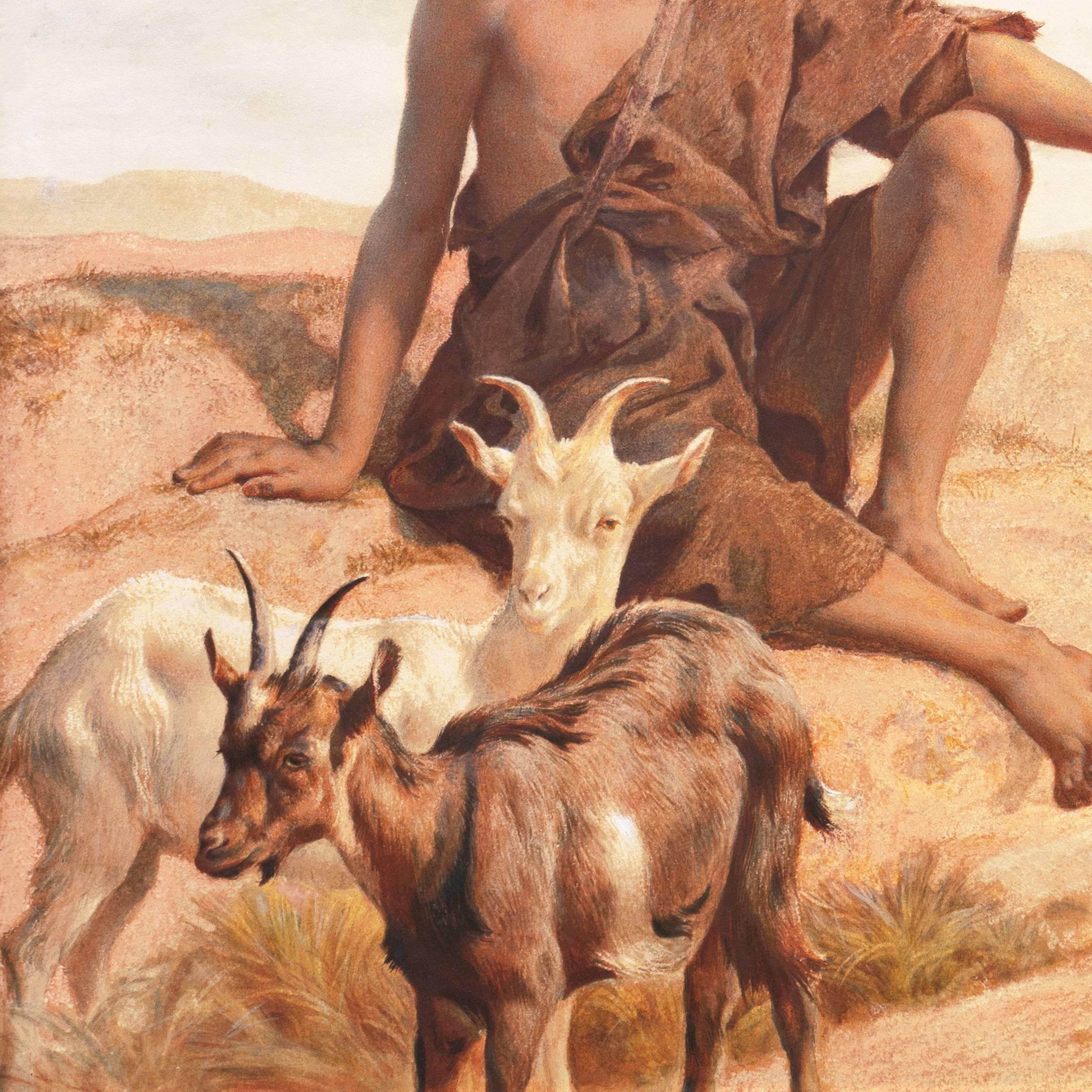 „A Young Goatherd“, Orientalismus, Ägypten, Algerien, Marokko, Königliche Akademie, Benezit im Angebot 4