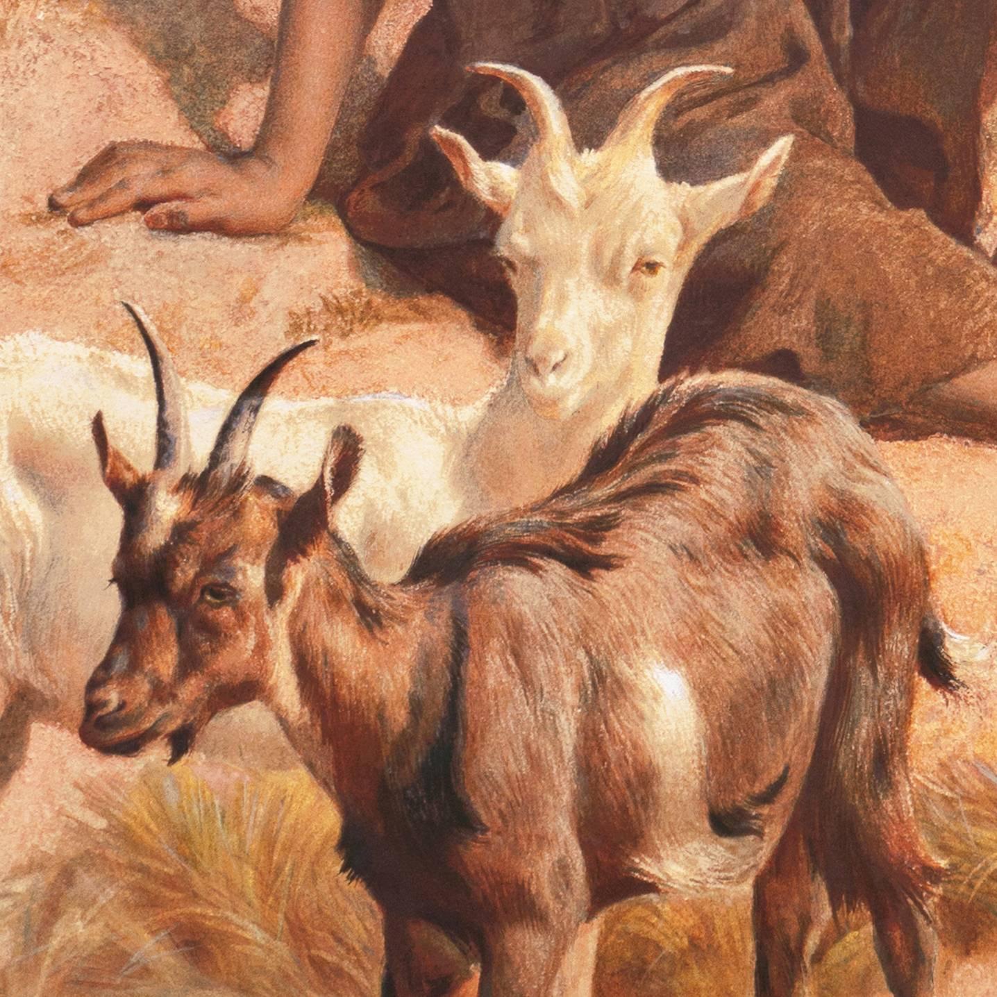 „A Young Goatherd“, Orientalismus, Ägypten, Algerien, Marokko, Königliche Akademie, Benezit im Angebot 5