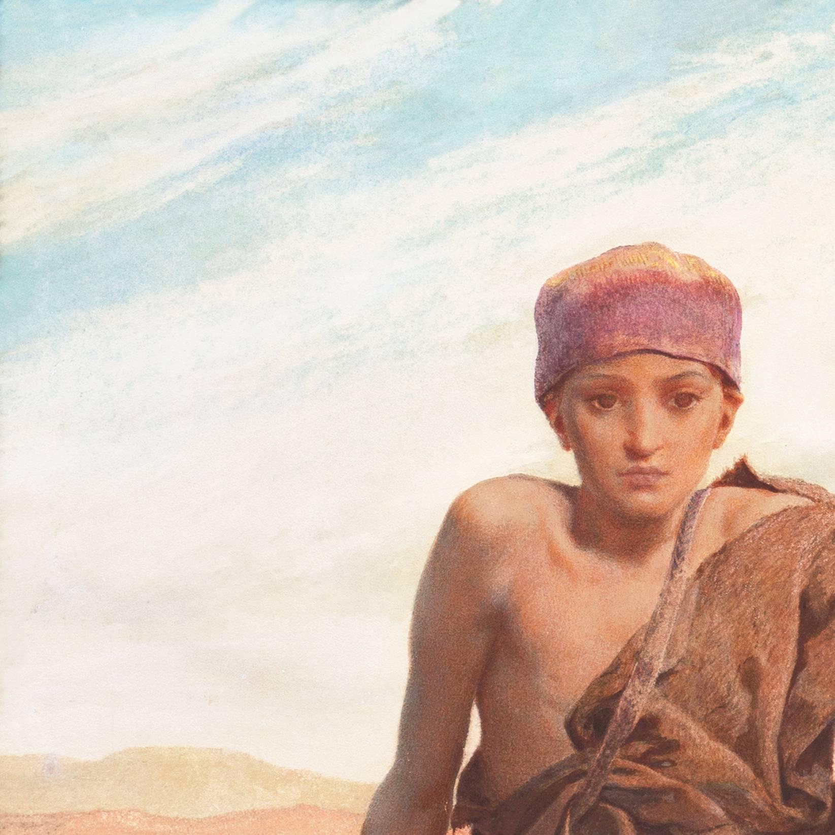 „A Young Goatherd“, Orientalismus, Ägypten, Algerien, Marokko, Königliche Akademie, Benezit im Angebot 7