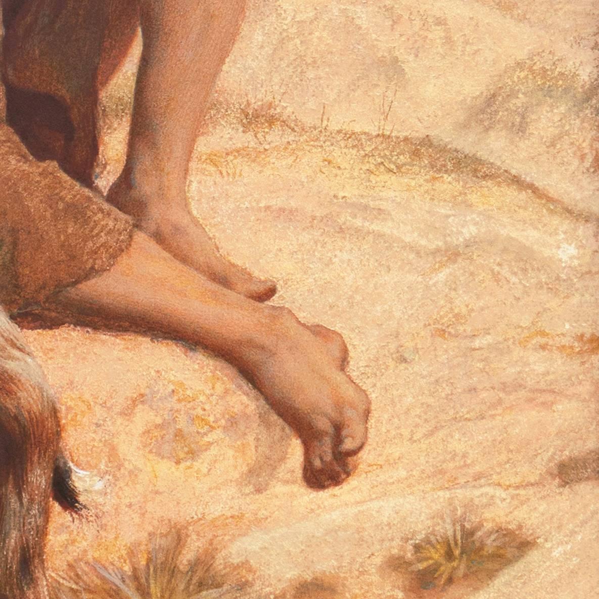 „A Young Goatherd“, Orientalismus, Ägypten, Algerien, Marokko, Königliche Akademie, Benezit im Angebot 9