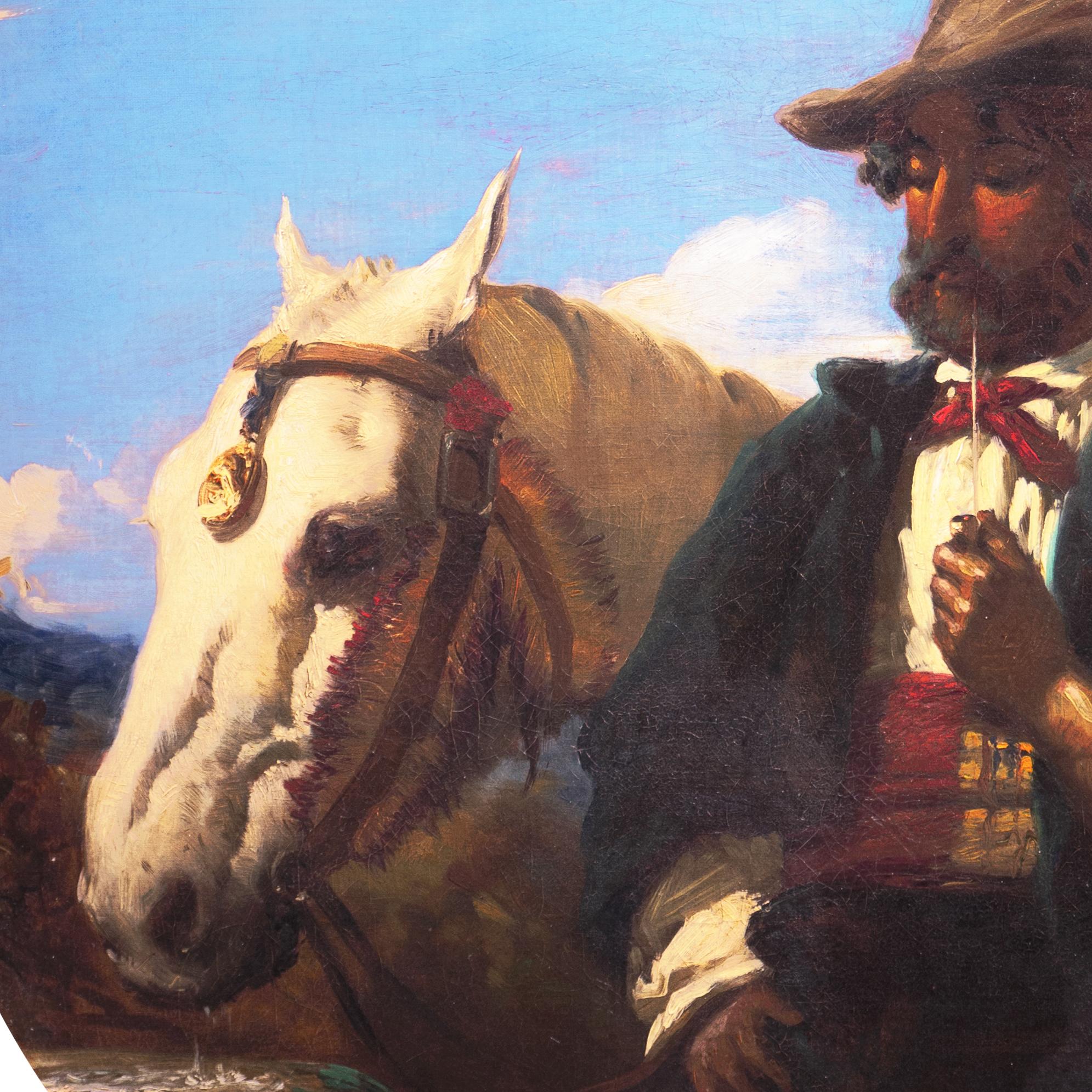 'Gaucho mit weißem Pferd':: Uruguay:: Argentinien Pampas-Cowboy:: Reitöl 1