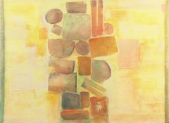 'Construction in Saffron and Tourmaline', French Geometric Abstract, Los Robles