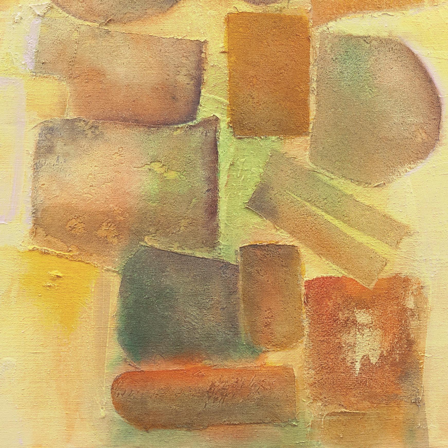 'Construction in Saffron and Tourmaline', French Geometric Abstract, Los Robles 2
