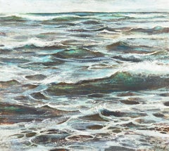 'Ocean Prelude', Large Impressionist oil seascape, Chouinard artist, Los Angeles