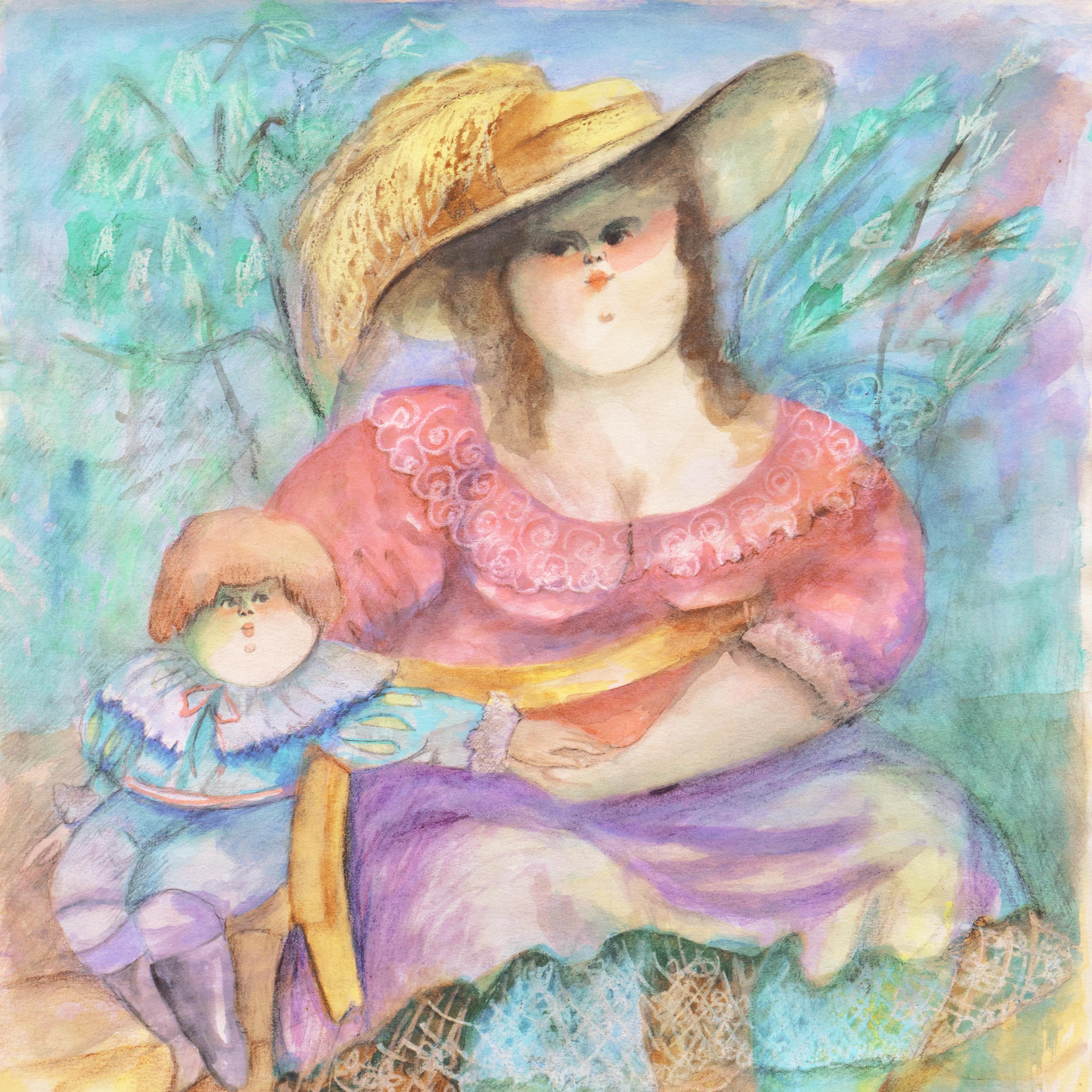 „Mutter und Kind“, bolivianisch-amerikanischer Modernist im Angebot 3