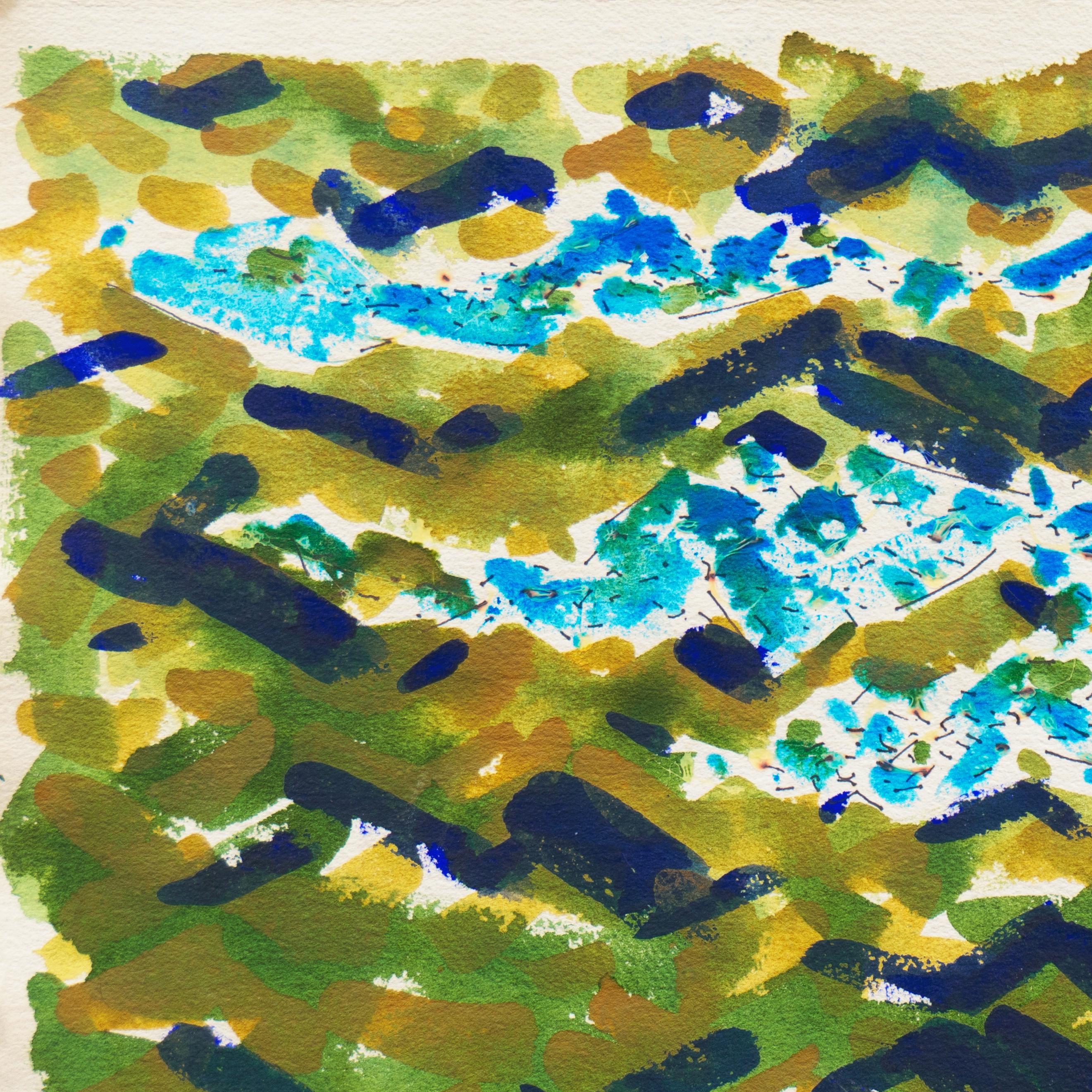 Paisaje lacustre abstracto