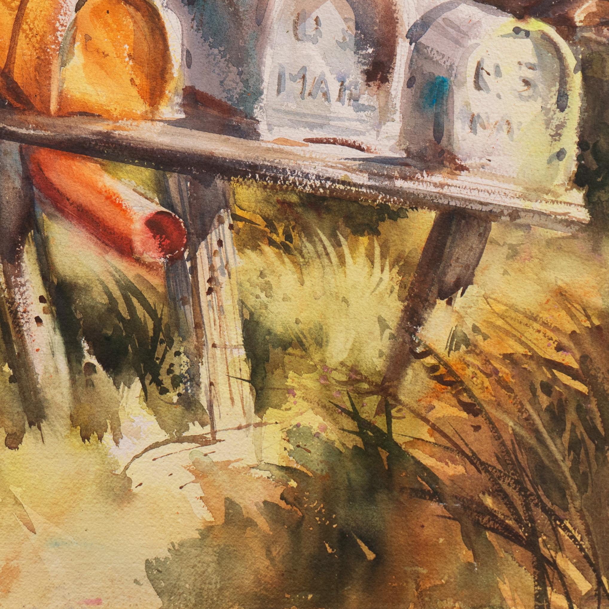 „Rural Mailboxes“, kalifornische Künstlerin, Society of Western Artists im Angebot 4