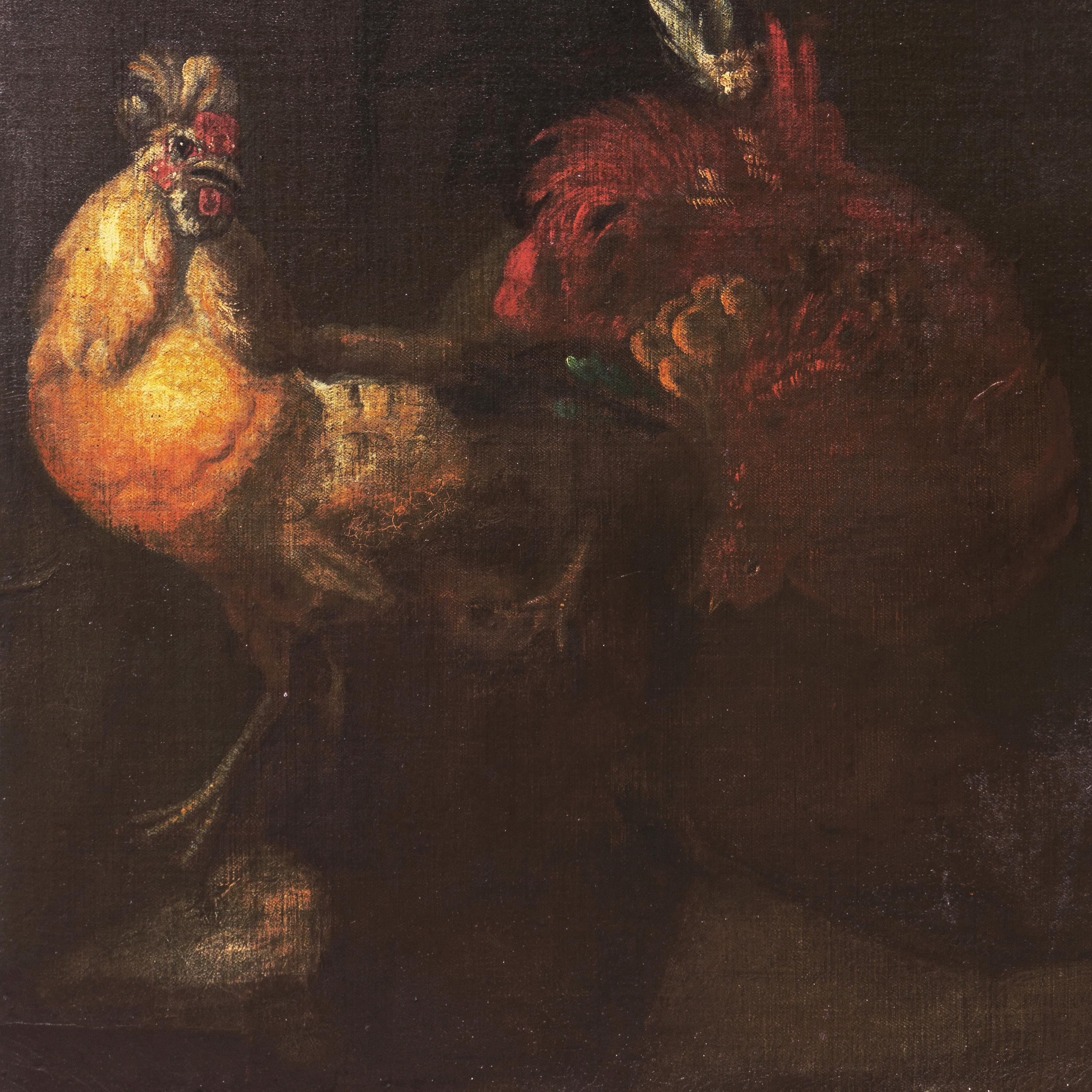 'Cock Fight', 17th Century French School 2