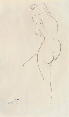 'Standing Nude', Line Drawing, Matisse, San Francisco, Santa Cruz