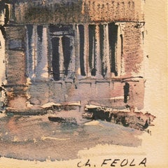 'Modernist View of Place du Tertre, Montmartre', Mid-century Paris