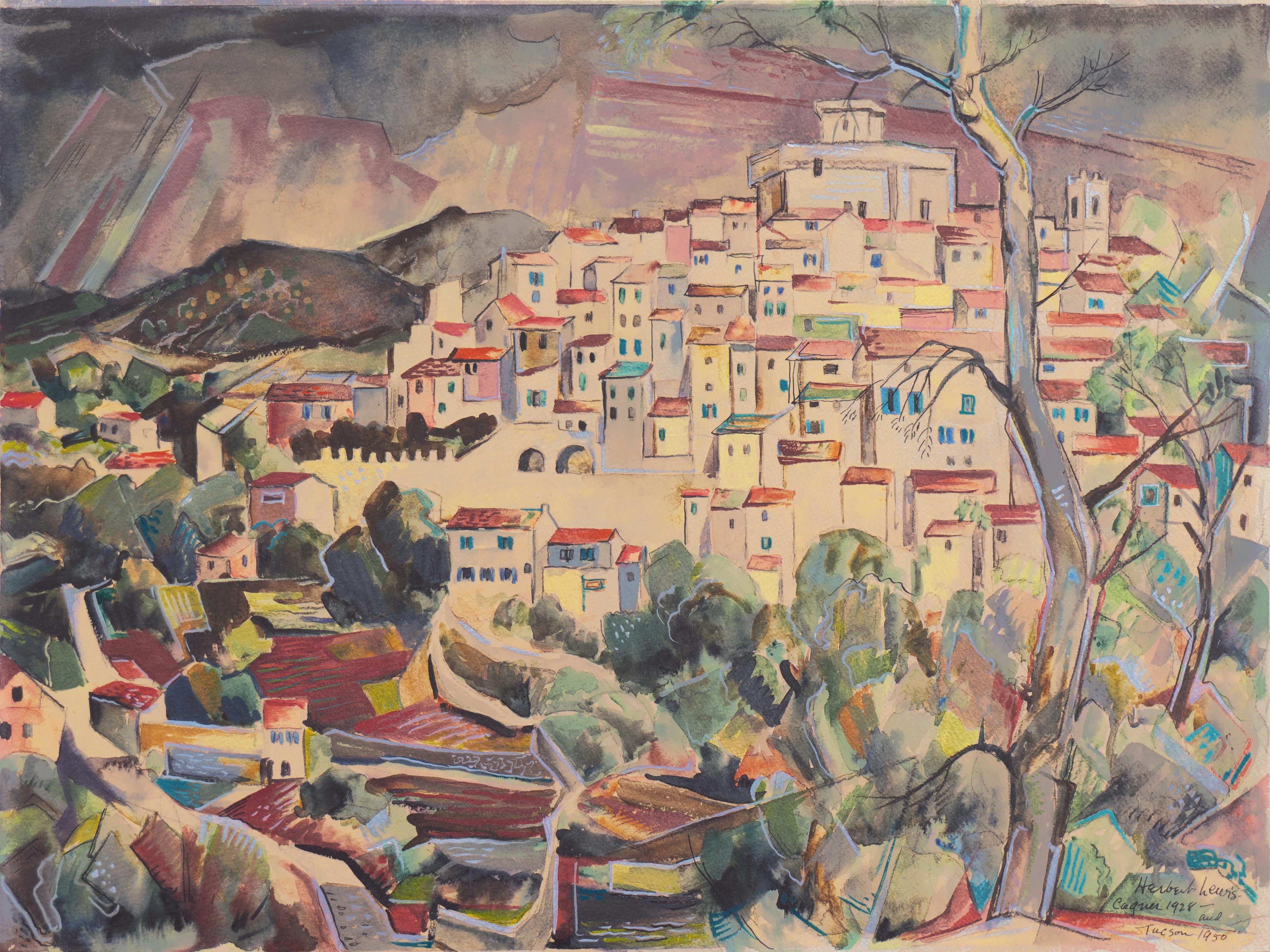 Herbert Lewis Landscape Art – „Nach dem Sturm“, Carmel, Kalifornien, Paris, Academie Julian, New York, AIC