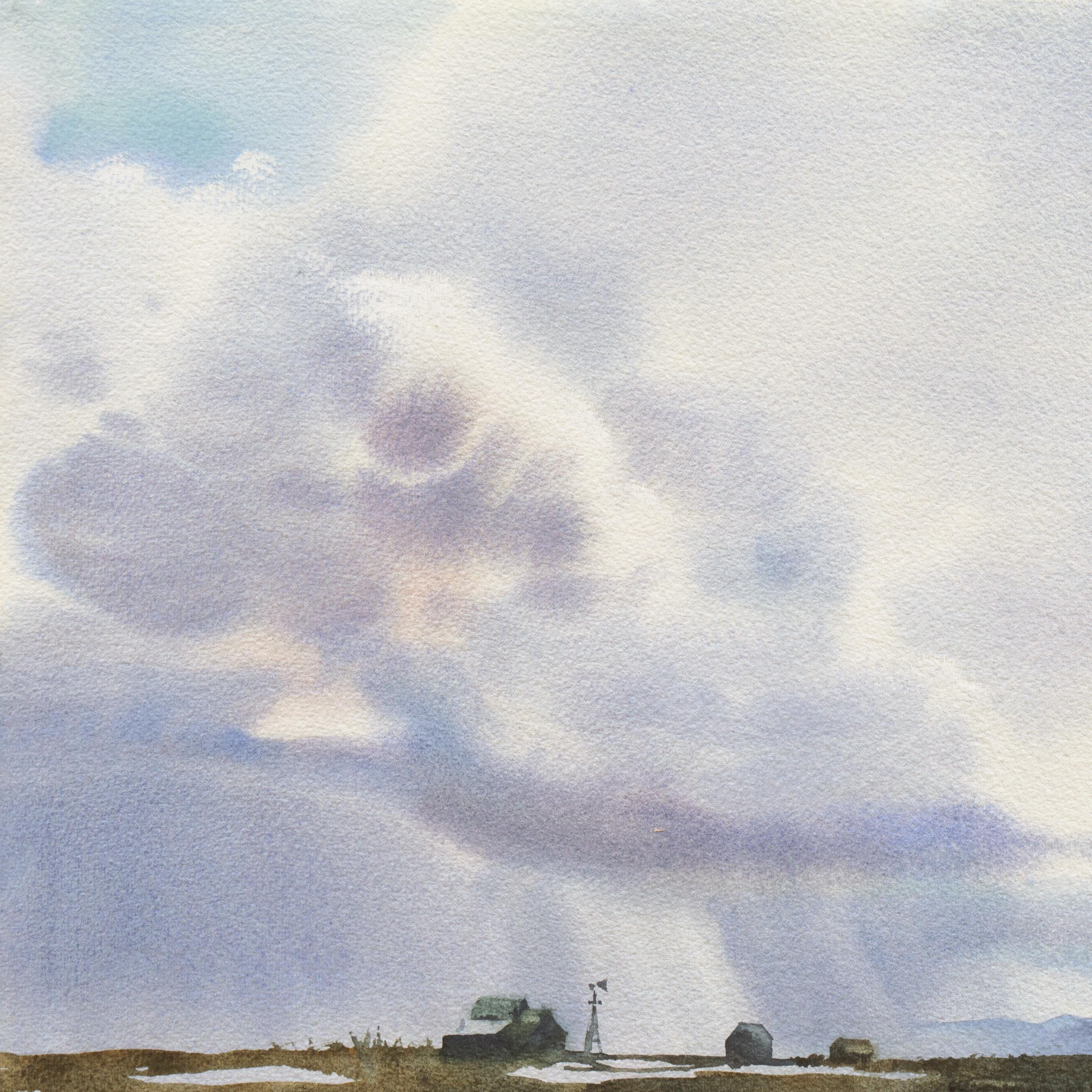 'Saskatchewan Rain', Art Institute of Chicago, California School of Fine Arts - Gray Landscape Art by Warren Zimmer