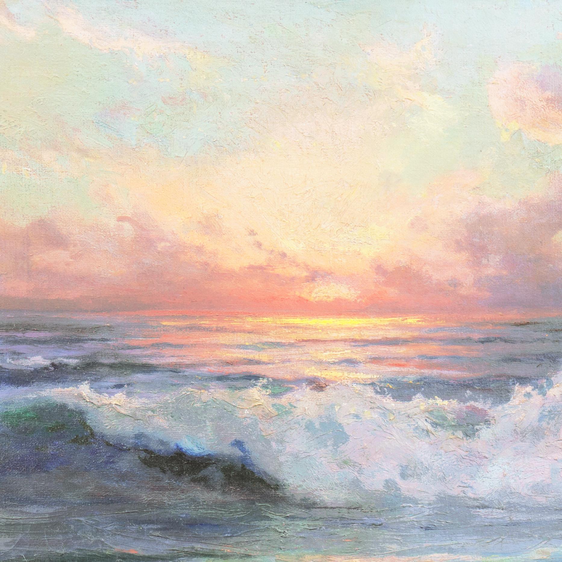 'Pacific Surf at Sunset', Los Angeles, Oakland Museum, SFAA, California, Benezit 1