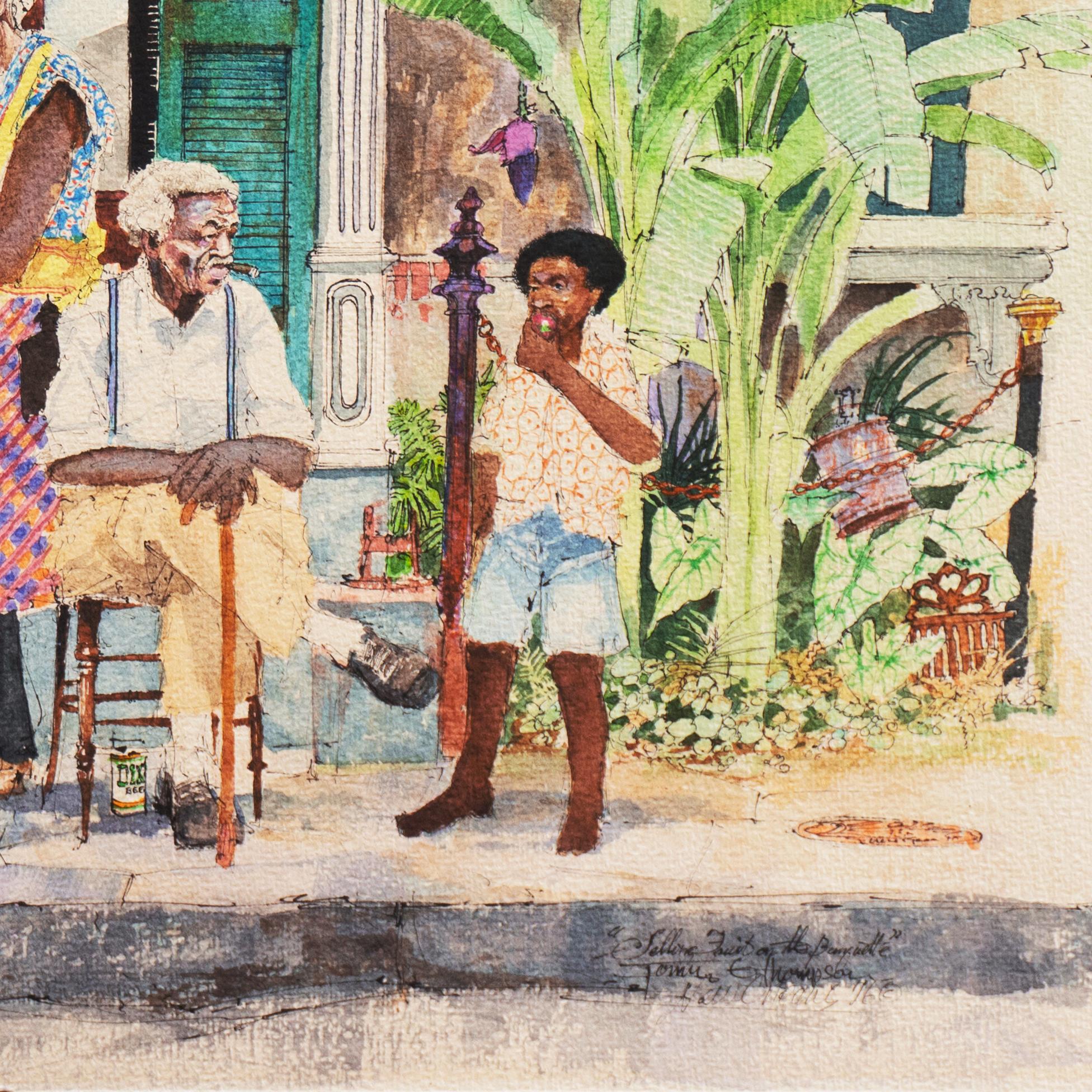 'Fruit Seller on the Banquette', New Orleans French Quarter, Louisiana 2