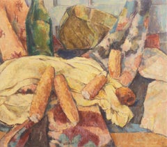 Vintage 'Still Life with Bread', Portland Art Museum Exhibited Work, Reed College