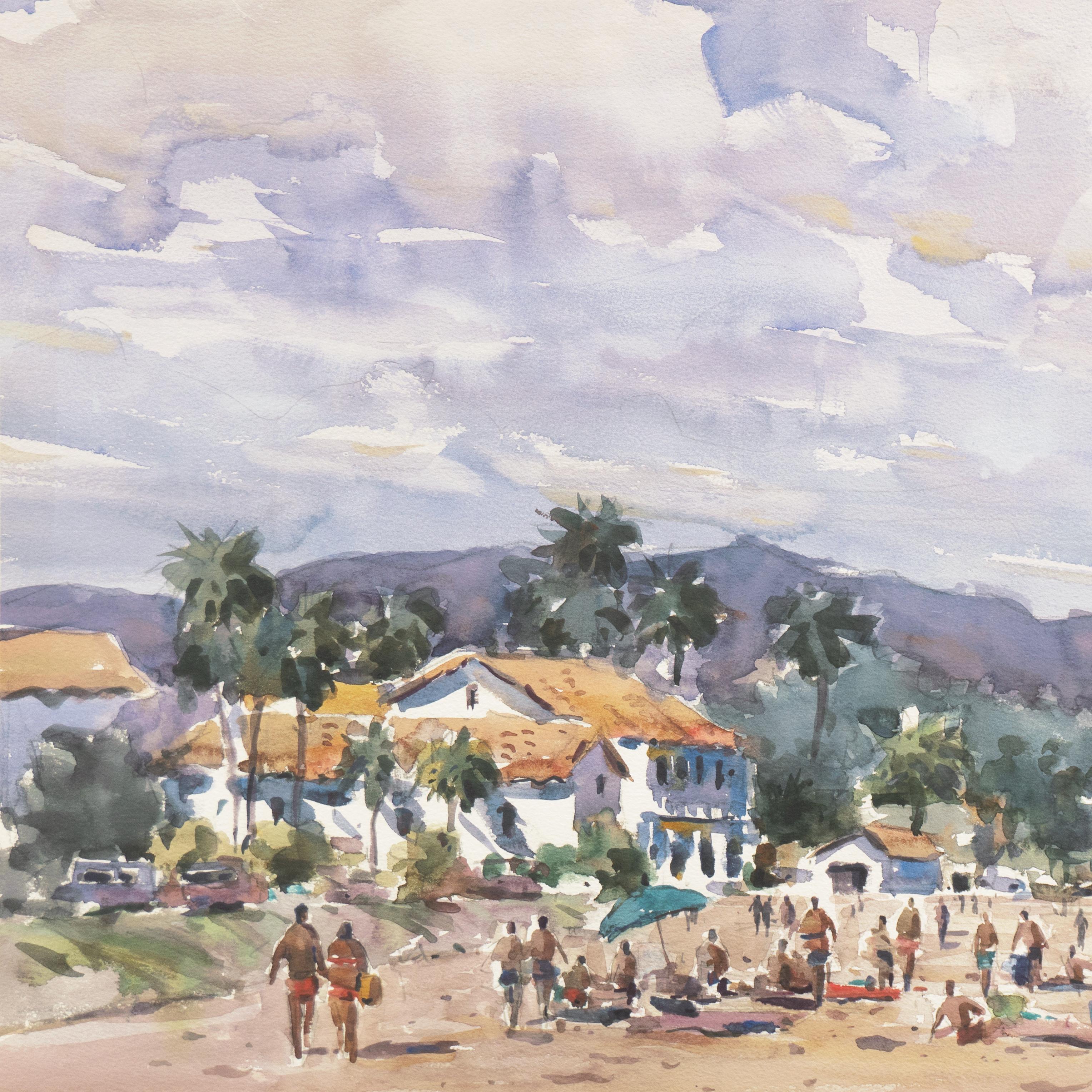 „Sommerwolken, East Beach, Santa Barbara“, Kalifornien, Instituto Allende (Impressionismus), Art, von Tom Henderson