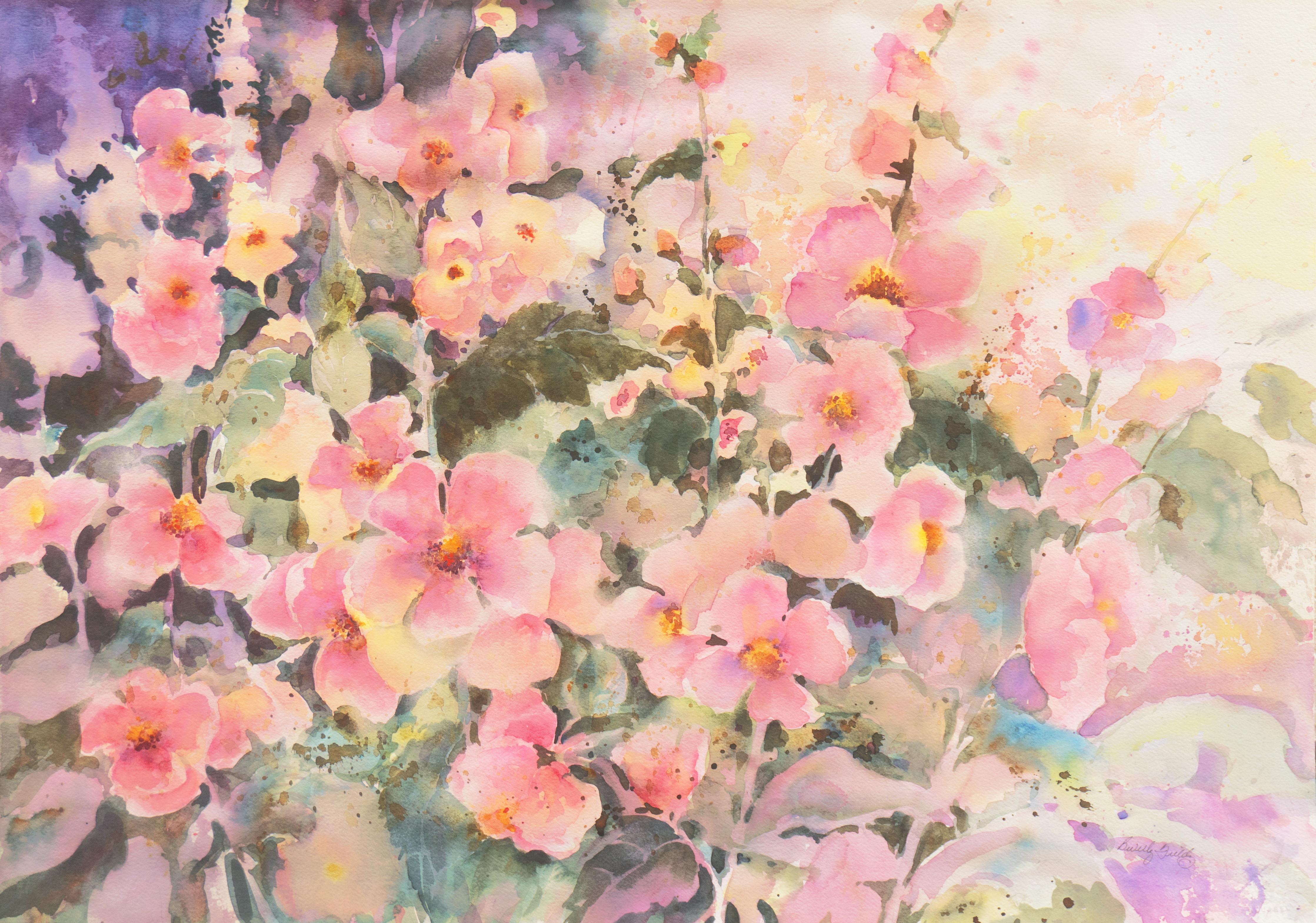 'Margherite rosa', California Watercolor Society, SWA, Artista donna, Zoltan Szabo